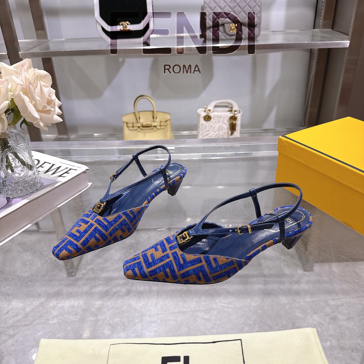 Fendi FFold Chenille Square Toe Slingback Heels with FF Detail 2 i1743239286172 7708 0 2