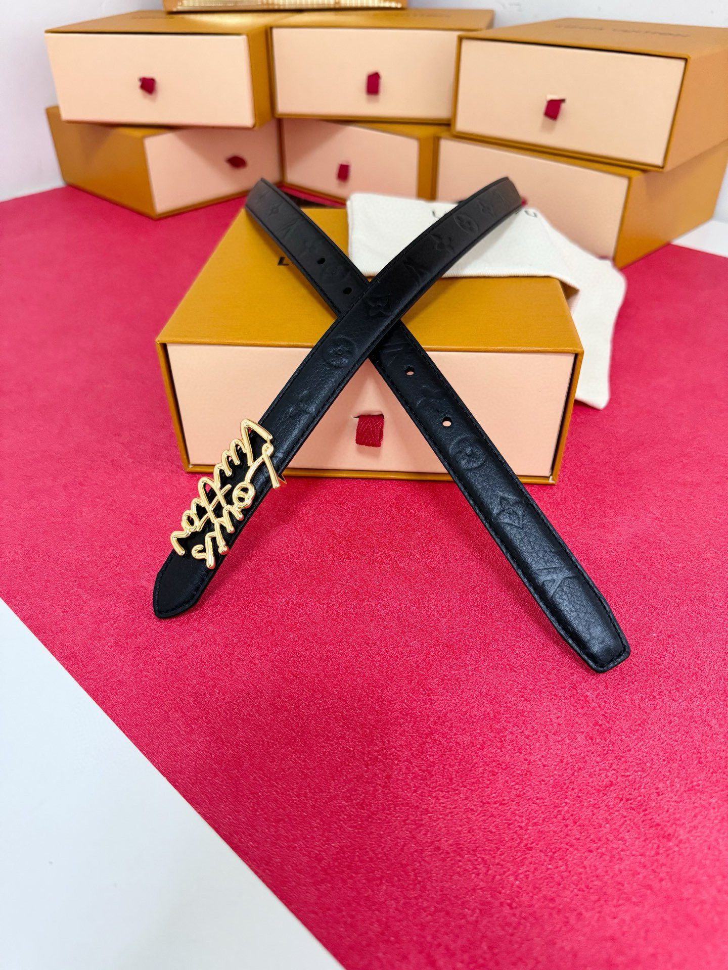 Louis Vuitton 宽度：𝟮 𝟬𝗰𝗺 LV « 配全套 原包装 » 进口 PVC拼小牛皮+精品纯铜扣 开模板正货代购级 细节做工 完美一致 高品质质量