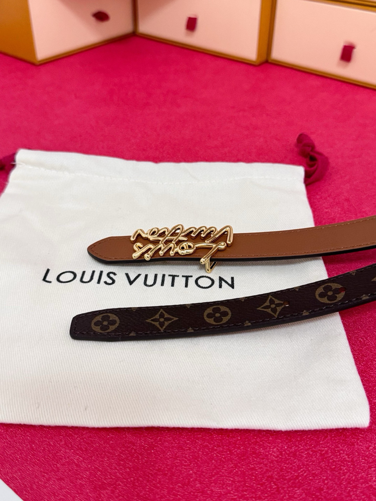 Louis Vuitton 宽度：𝟮 𝟬𝗰𝗺 LV « 配全套 原包装 » 进口 PVC拼小牛皮+精品纯铜扣 开模板正货代购级 细节做工 完美一致 高品质质量