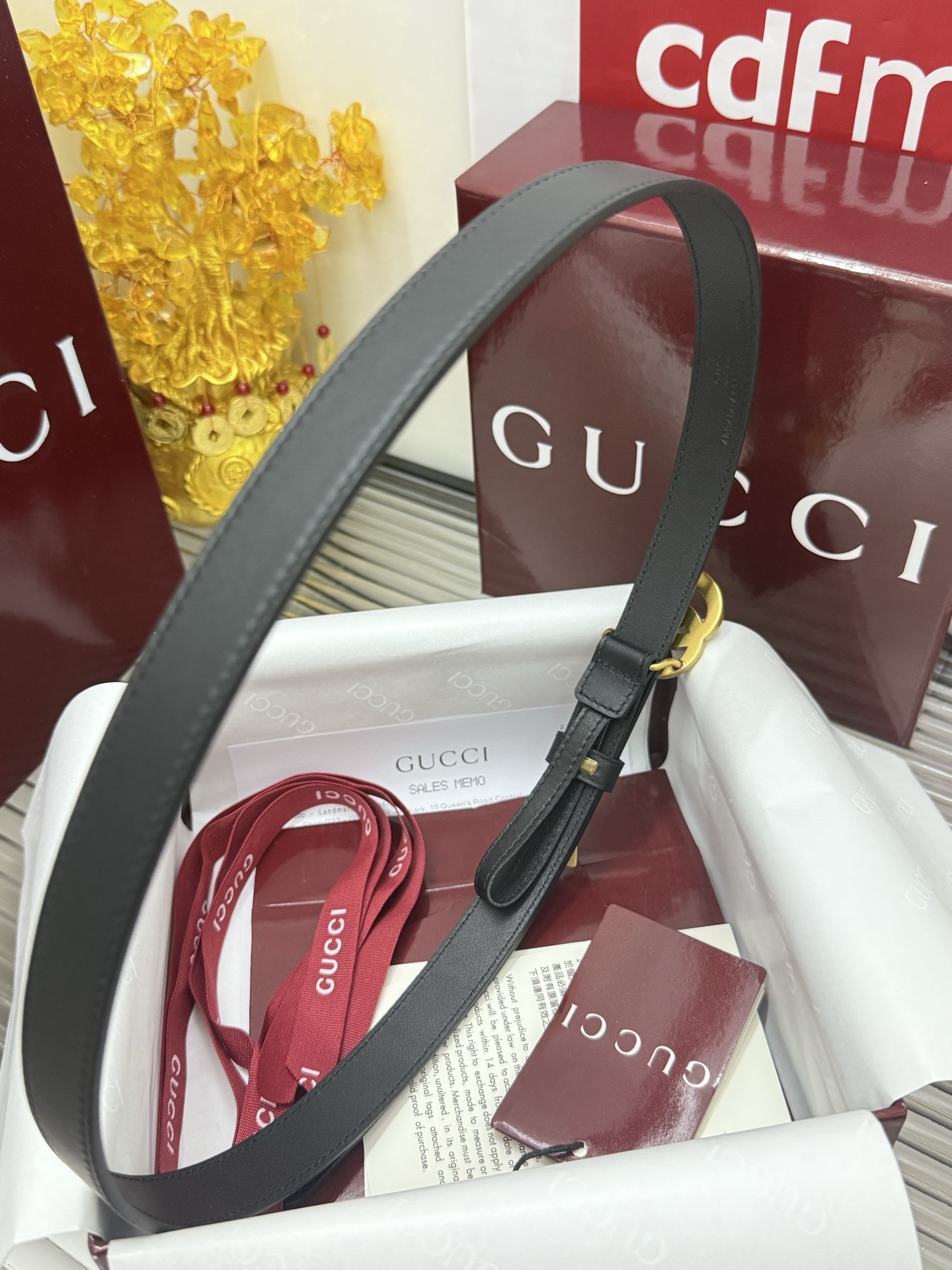 Gucci 宽度：𝟮 𝟬𝗰𝗺 古驰 Gucci « 配全套 原包装 » 官网小红薯 版 进口小牛皮+精品纯铜五金扣
