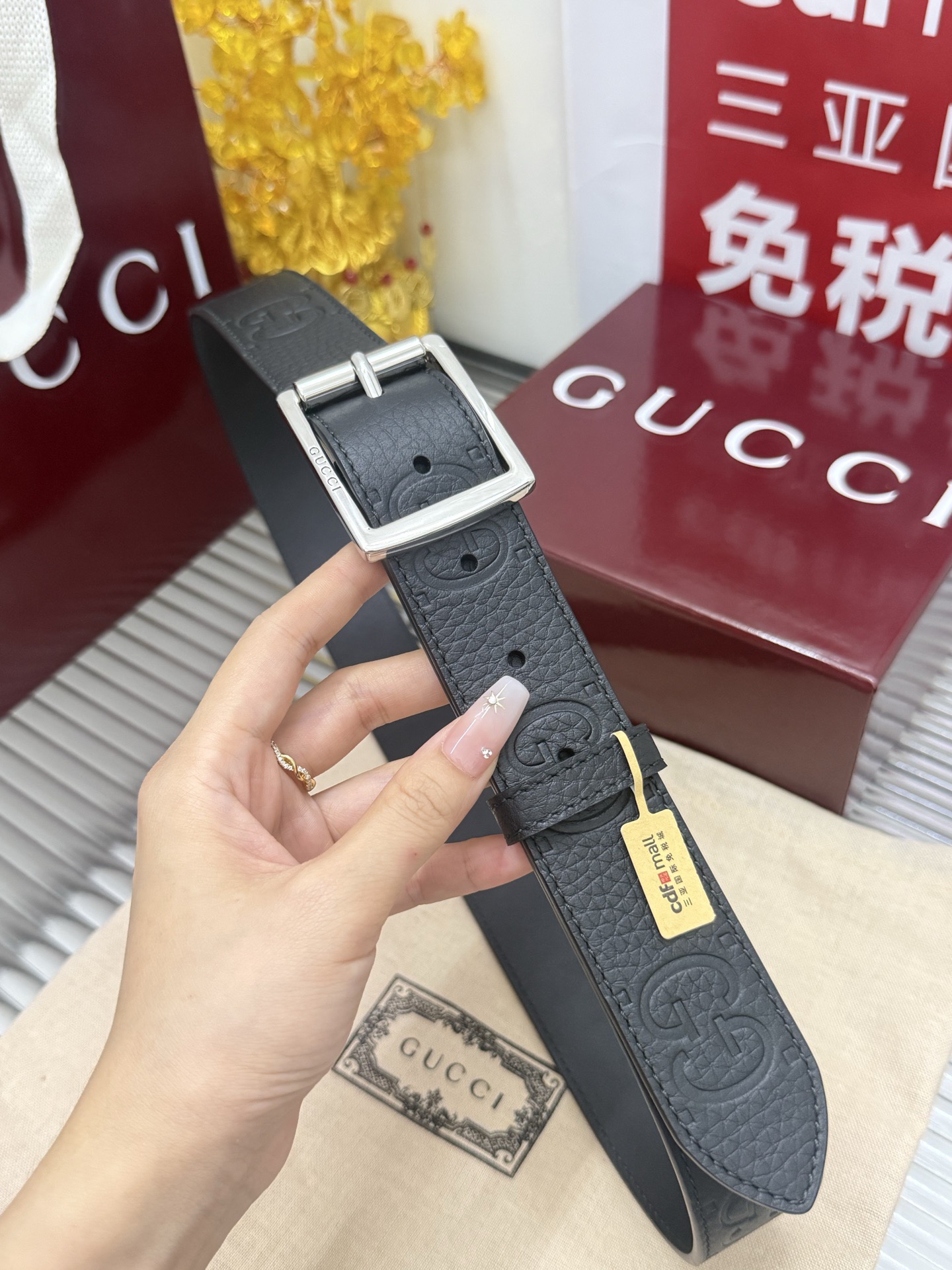 Gucci 宽度：𝟑 𝟱𝗰𝗺 古驰 Gucci « 配全套 原包装 » 针扣系列 进口小牛皮+精品纯钢五金扣 代购正货级 · 精细完美走线 细节 工整 高品质质量