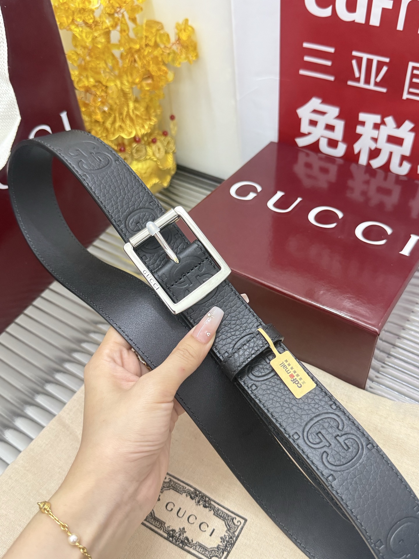 Gucci 宽度：𝟑 𝟱𝗰𝗺 古驰 Gucci « 配全套 原包装 » 针扣系列 进口小牛皮+精品纯钢五金扣 代购正货级 · 精细完美走线 细节 工整 高品质质量
