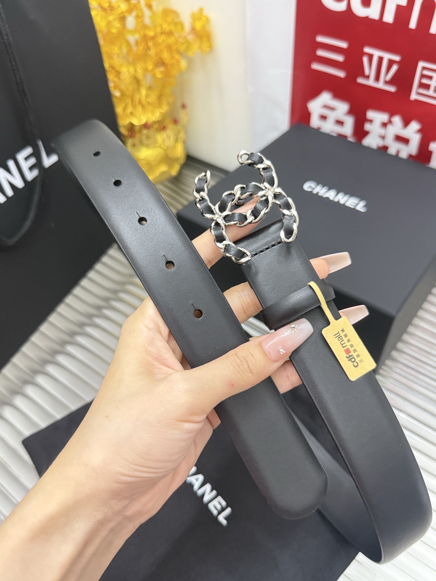Chanel 宽度：𝟯 𝟬𝗰𝗺 小红薯 款 香奈儿 CHANEL 进口小羊皮 皮质柔软舒适孔位金属加固