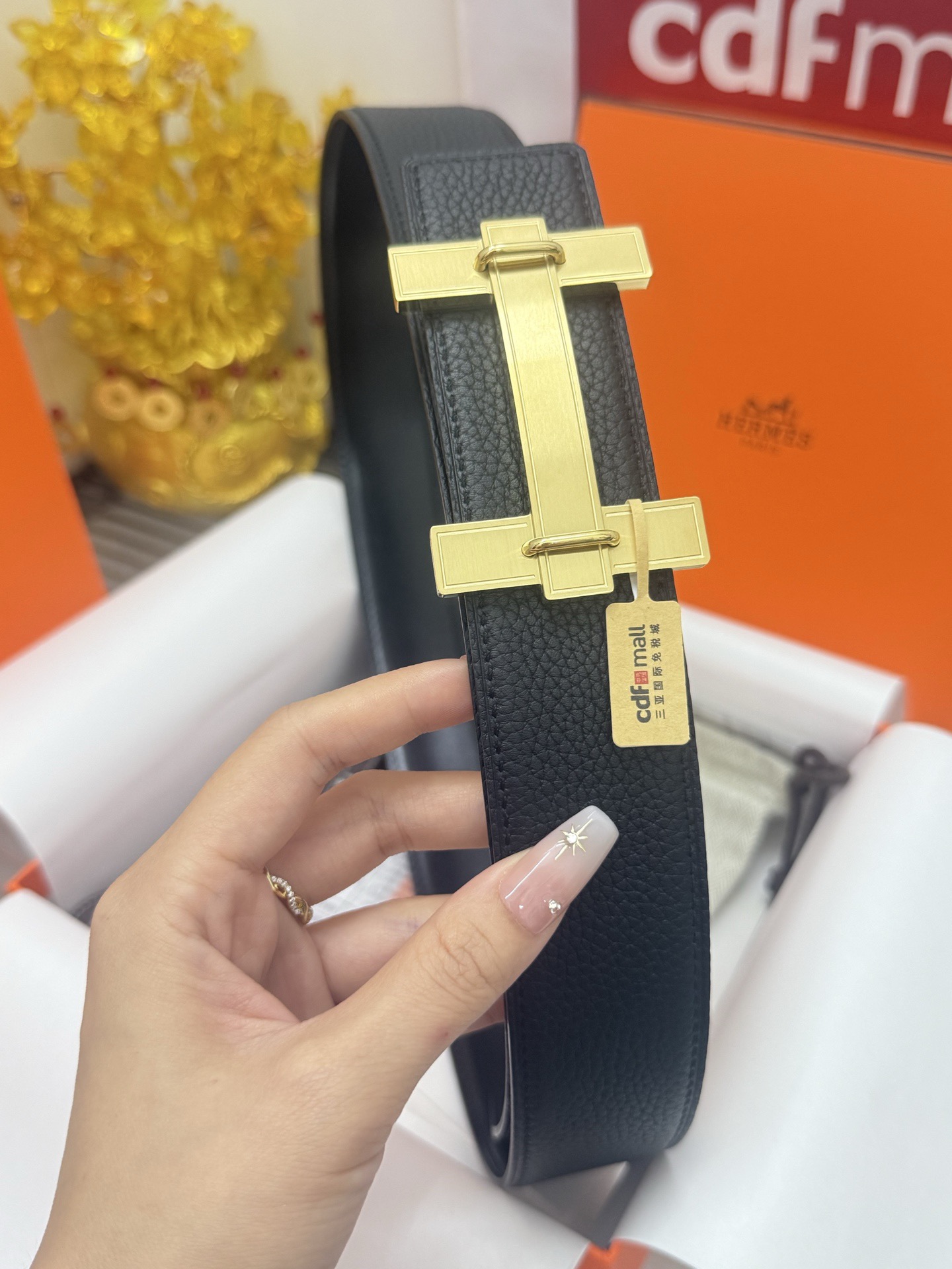 Hermès 宽度：𝟯 𝟴𝗰𝗺 爱马仕 Hermès « 配全套 原包装 » 进口𝐓𝐎𝐆𝐎小牛皮+精品纯钢 代购正货级 · 精细完美走线 细节 工整 高品质质量