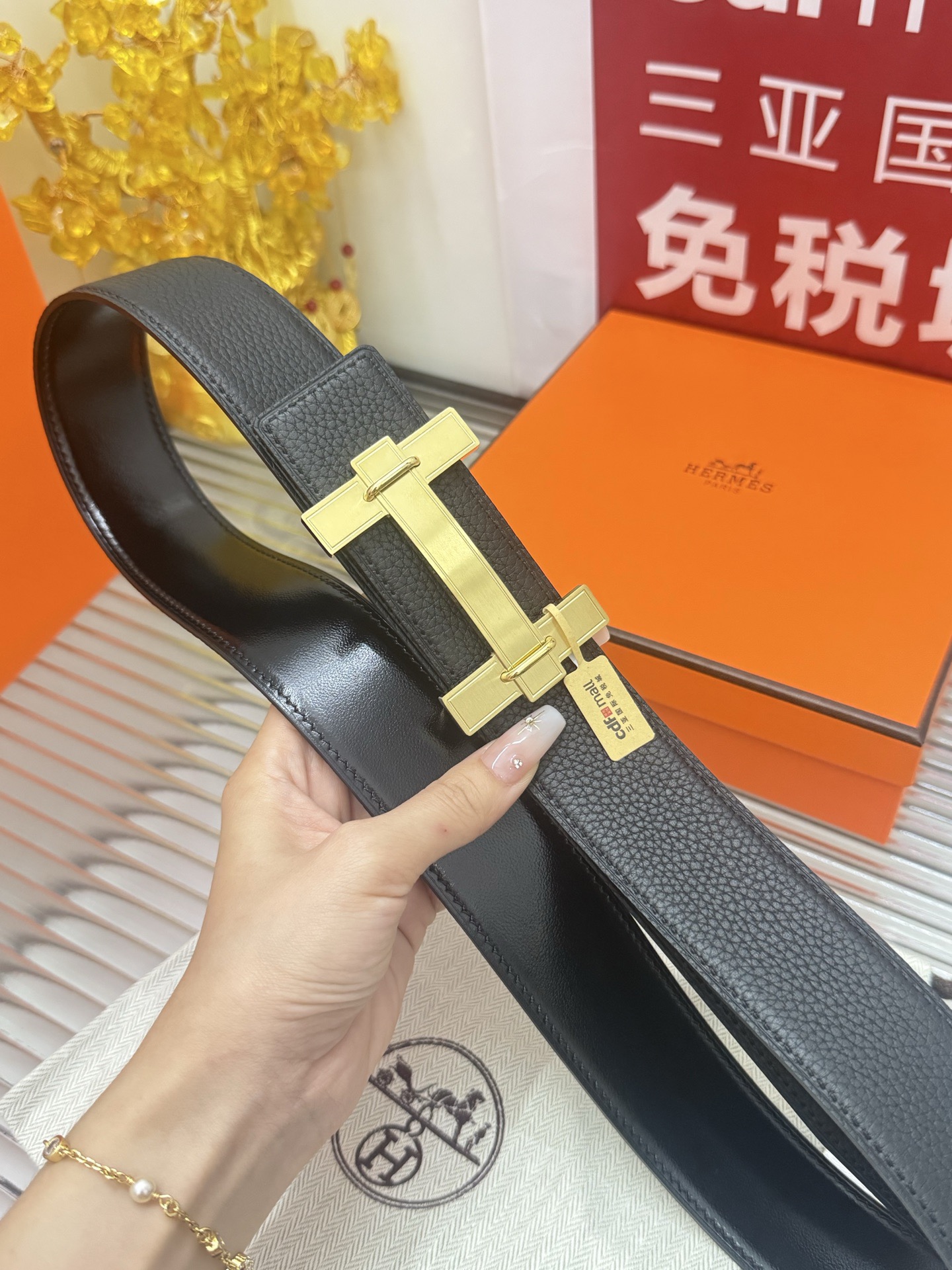 Hermès 宽度：𝟯 𝟴𝗰𝗺 爱马仕 Hermès « 配全套 原包装 » 进口𝐓𝐎𝐆𝐎小牛皮+精品纯钢 代购正货级 · 精细完美走线 细节 工整 高品质质量