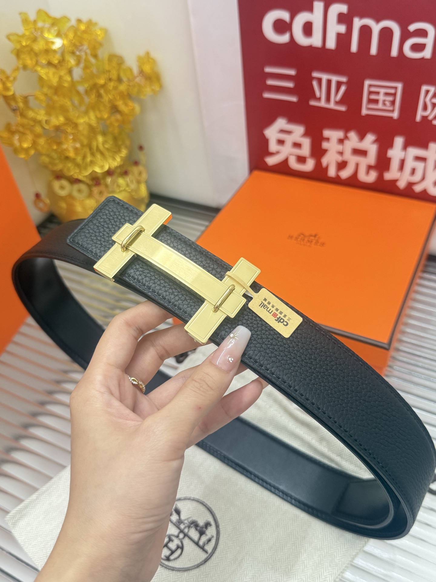 Hermès 宽度：𝟯 𝟴𝗰𝗺 爱马仕 Hermès « 配全套 原包装 » 进口𝐓𝐎𝐆𝐎小牛皮+精品纯钢 代购正货级 · 精细完美走线 细节 工整 高品质质量