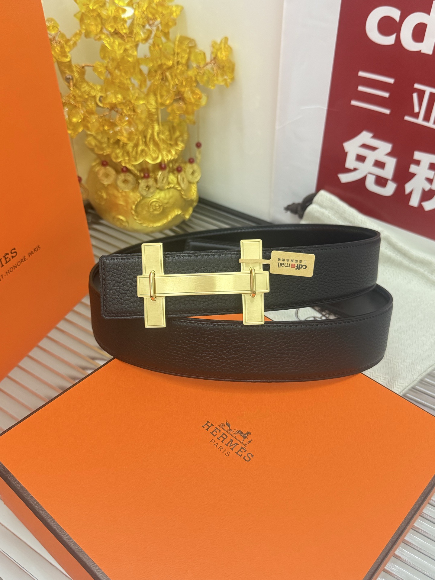 Hermès 宽度：𝟯 𝟴𝗰𝗺 爱马仕 Hermès « 配全套 原包装 » 进口𝐓𝐎𝐆𝐎小牛皮+精品纯钢 代购正货级 · 精细完美走线 细节 工整 高品质质量
