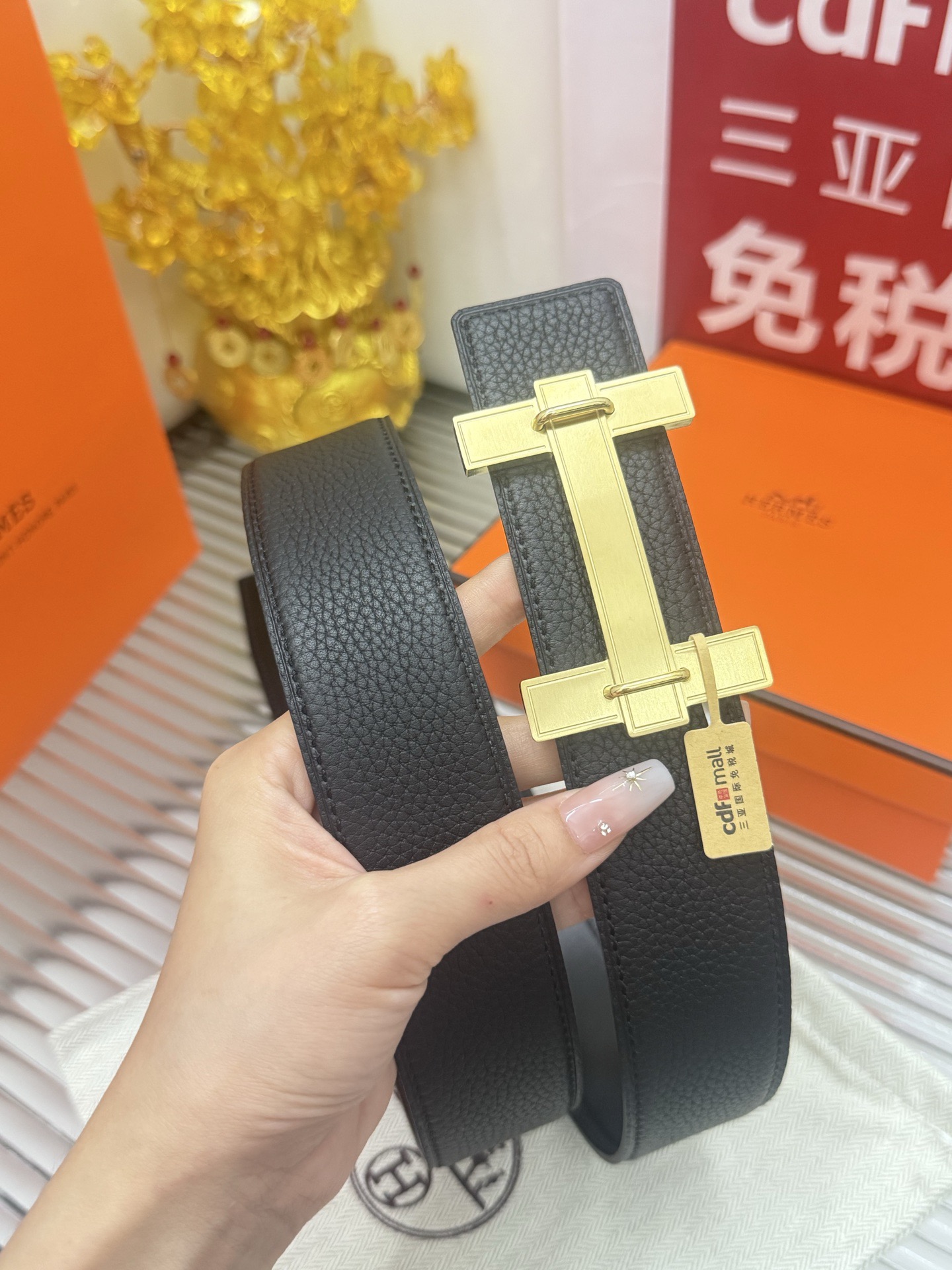 Hermès 宽度：𝟯 𝟴𝗰𝗺 爱马仕 Hermès « 配全套 原包装 » 进口𝐓𝐎𝐆𝐎小牛皮+精品纯钢 代购正货级 · 精细完美走线 细节 工整 高品质质量
