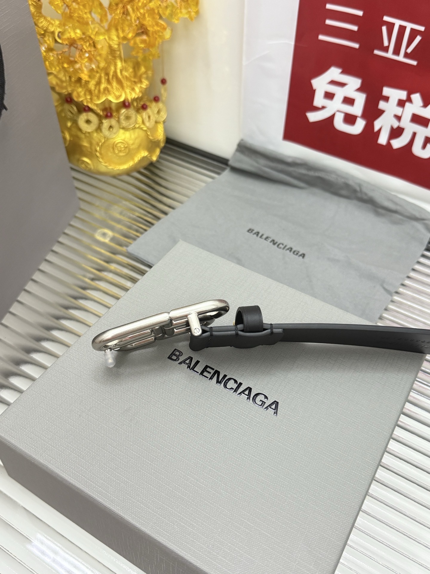 Balenciaga 宽度：𝟑 𝟱𝗰𝗺 巴黎世家 Balenciaga « 配全套 原包装 » 款 进口小牛皮黑平纹配精品纯铜砂黑扣 代购正货级 · 精细完美走线 细节 工整 高品质