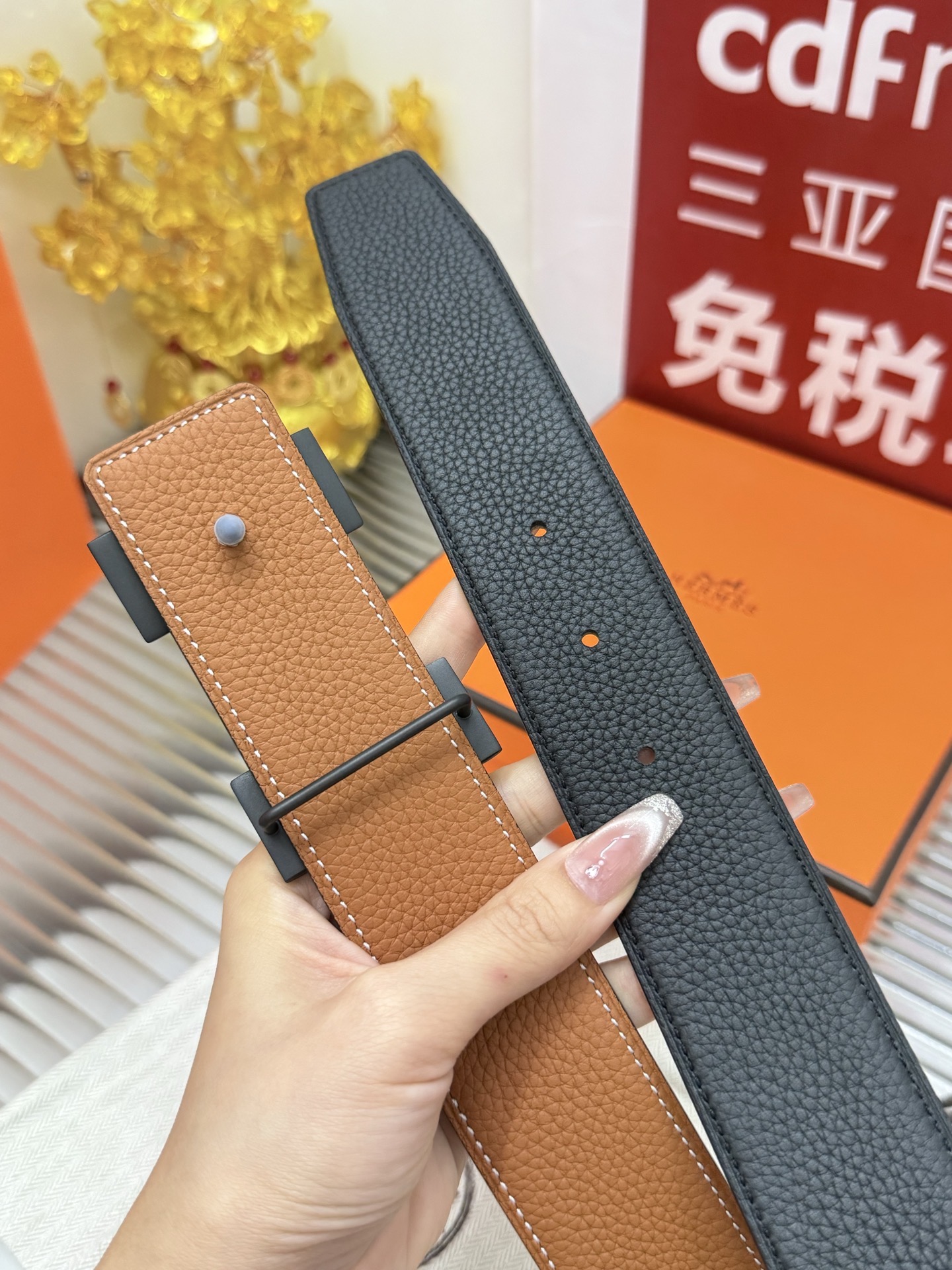 Hermès 宽度：𝟯.𝟴𝗰𝗺 爱马仕 Hermès 软皮质 双面荔枝可用 进口𝐓𝐎𝐆𝐎小牛皮+精品纯钢五金扣