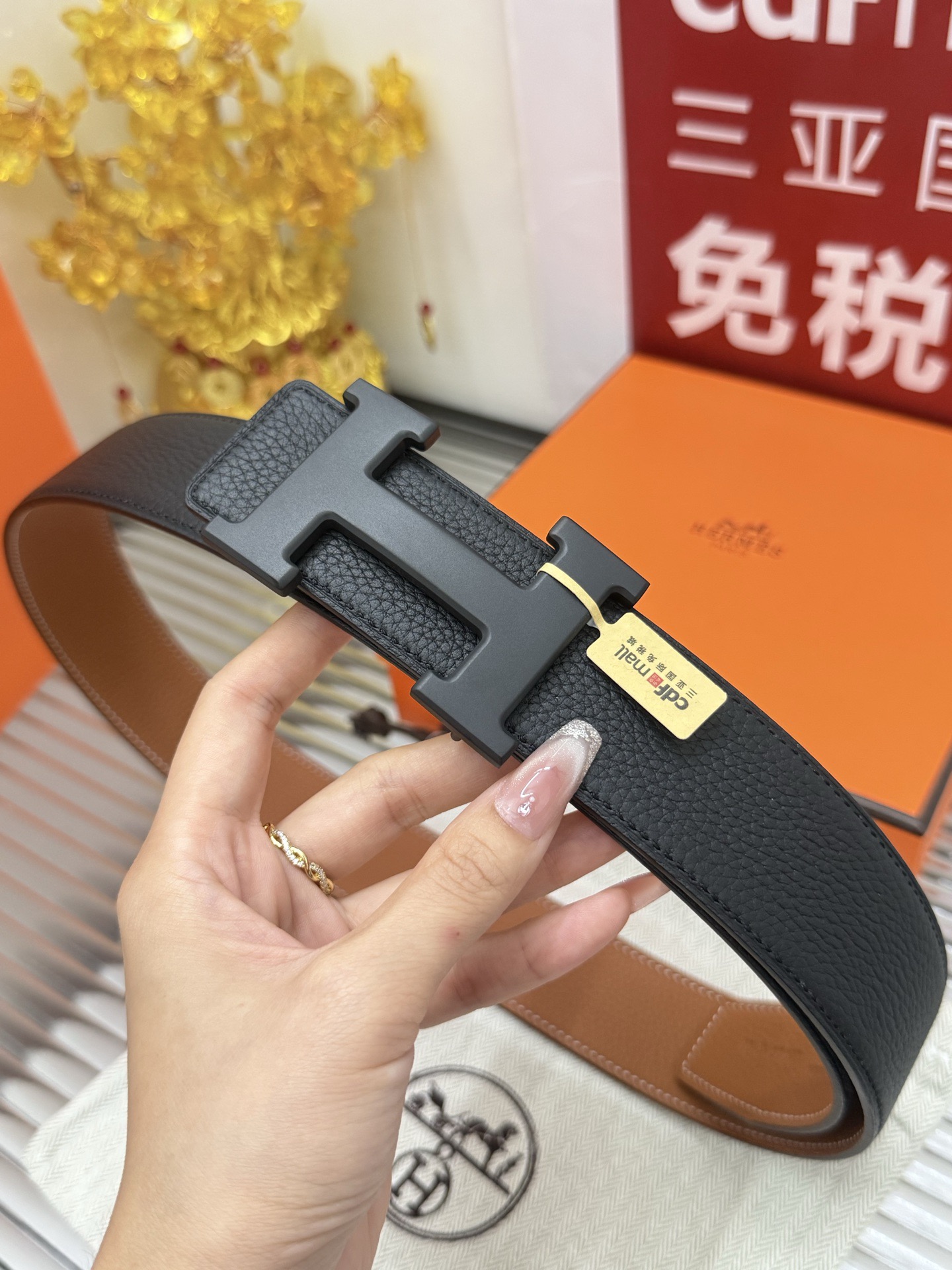 Hermès 宽度：𝟯.𝟴𝗰𝗺 爱马仕 Hermès 软皮质 双面荔枝可用 进口𝐓𝐎𝐆𝐎小牛皮+精品纯钢五金扣