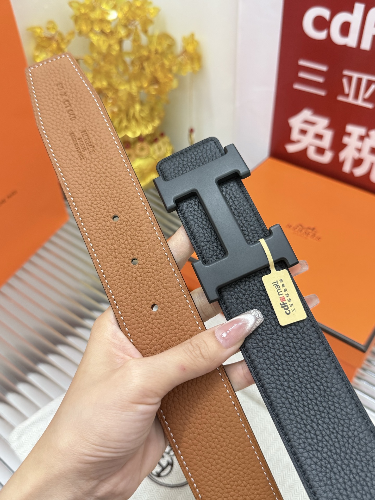 Hermès 宽度：𝟯.𝟴𝗰𝗺 爱马仕 Hermès 软皮质 双面荔枝可用 进口𝐓𝐎𝐆𝐎小牛皮+精品纯钢五金扣