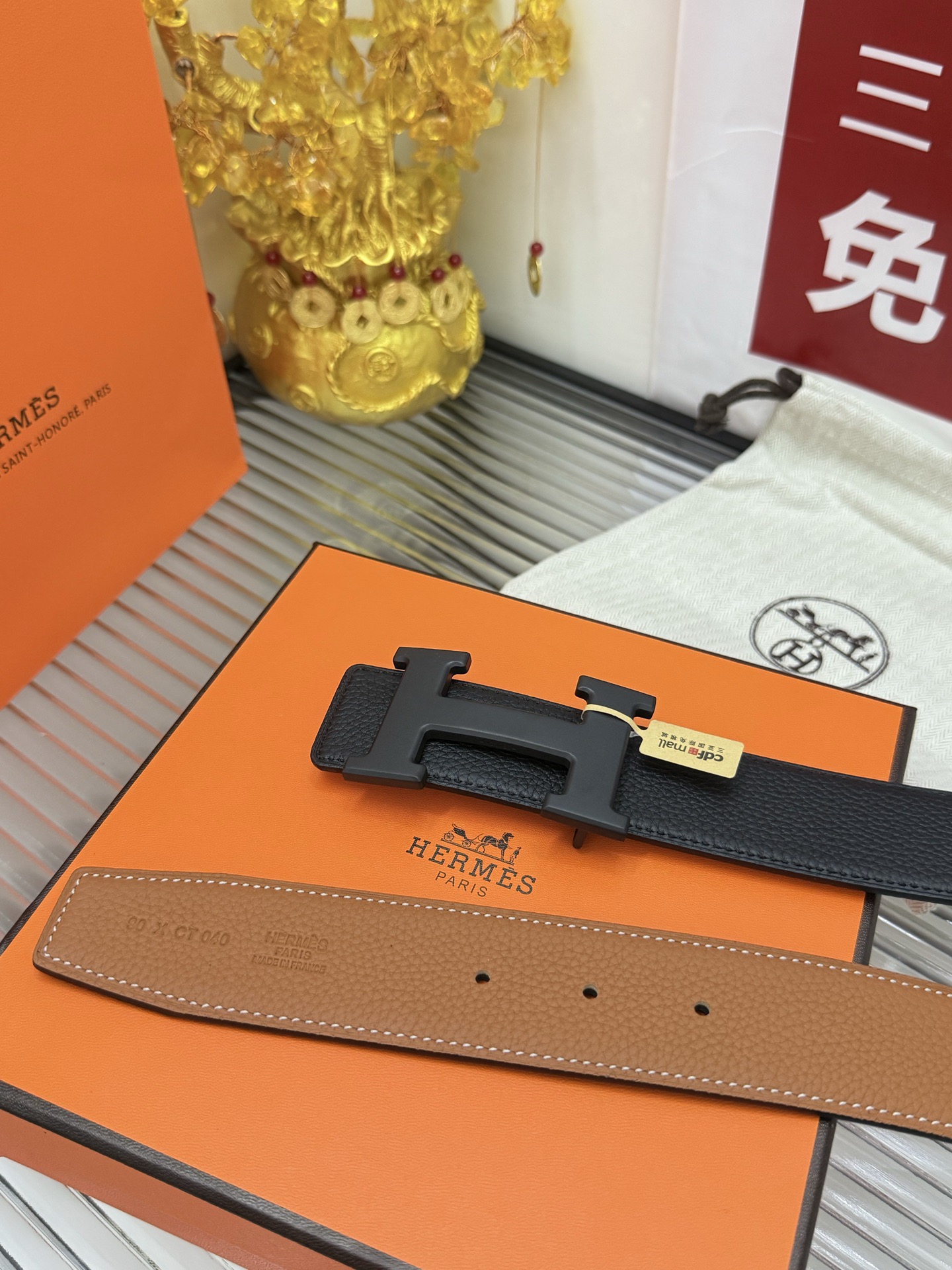 Hermès 宽度：𝟯.𝟴𝗰𝗺 爱马仕 Hermès 软皮质 双面荔枝可用 进口𝐓𝐎𝐆𝐎小牛皮+精品纯钢五金扣