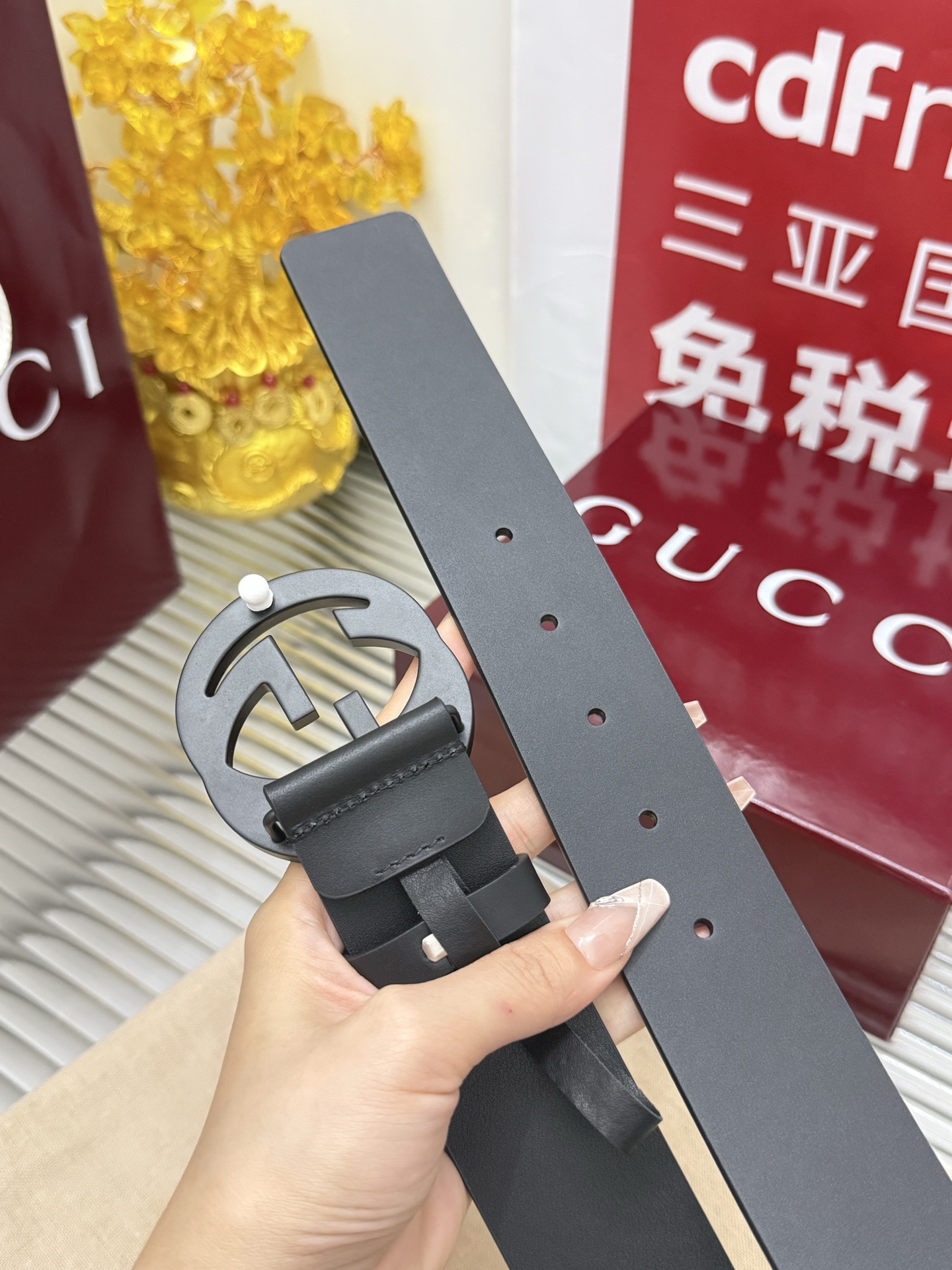 Gucci 宽度：𝟰.𝟬𝗰𝗺 古驰 Gucci « 配全套 原包装 » 精品钨钢五金扣