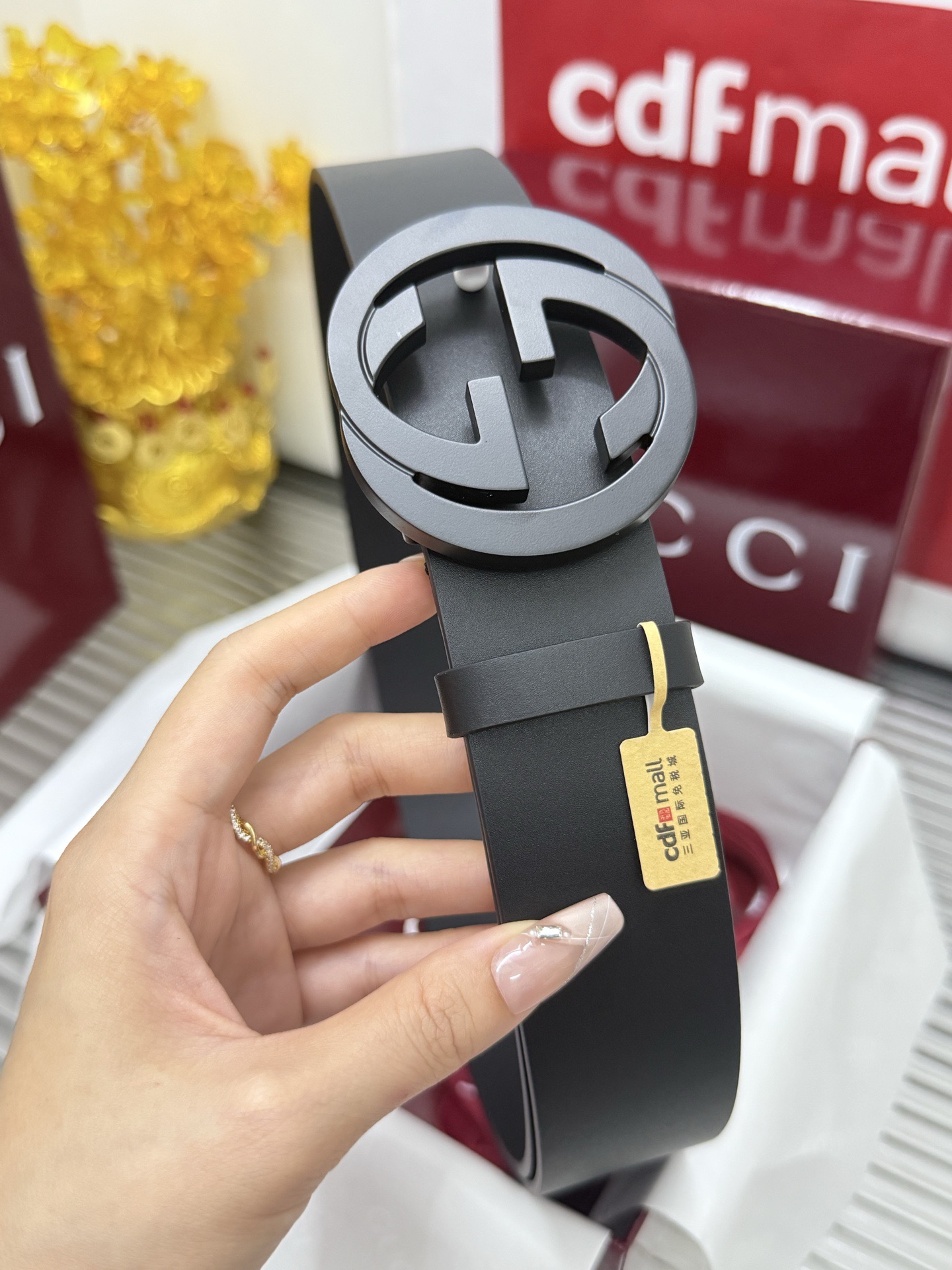 Gucci 宽度：𝟰.𝟬𝗰𝗺 古驰 Gucci « 配全套 原包装 » 精品钨钢五金扣