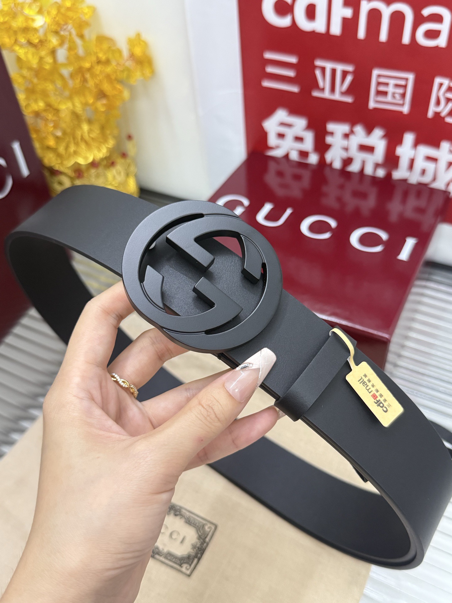 Gucci 宽度：𝟰.𝟬𝗰𝗺 古驰 Gucci « 配全套 原包装 » 精品钨钢五金扣