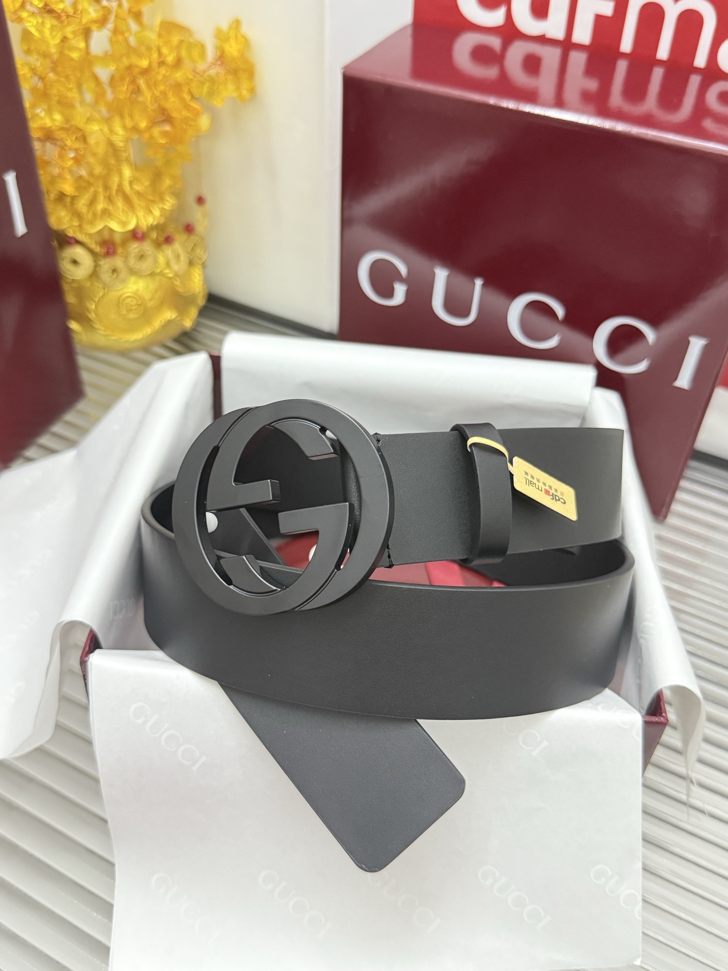 Gucci 宽度：𝟰.𝟬𝗰𝗺 古驰 Gucci « 配全套 原包装 » 精品钨钢五金扣