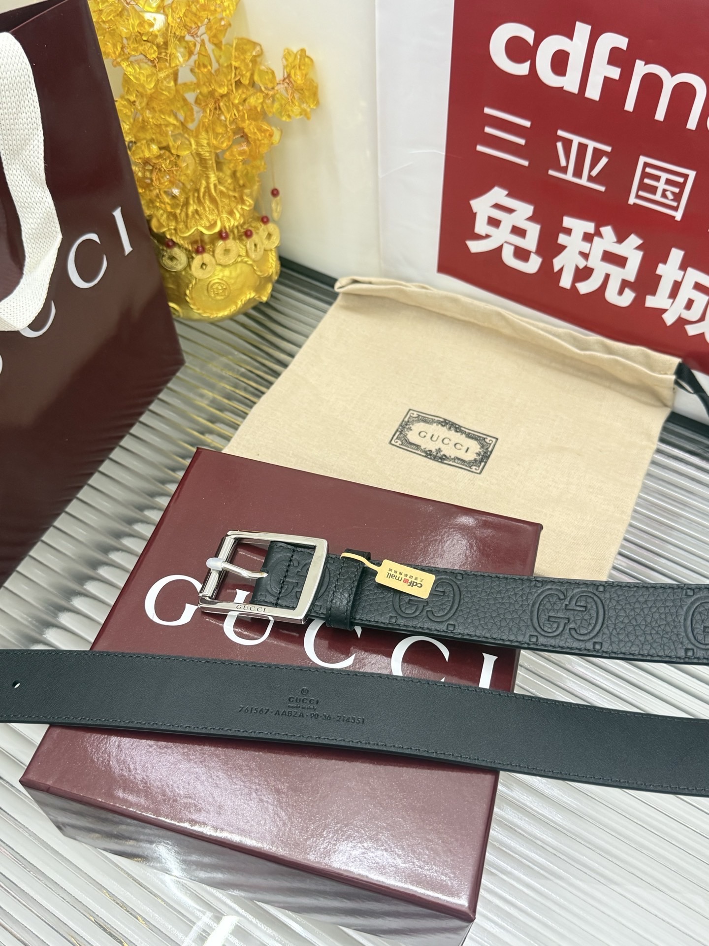 Gucci 宽度：𝟑 𝟱𝗰𝗺 古驰 Gucci « 配全套 原包装 » 针扣系列 进口小牛皮+精品纯钢五金扣 代购正货级 · 精细完美走线 细节 工整 高品质质量