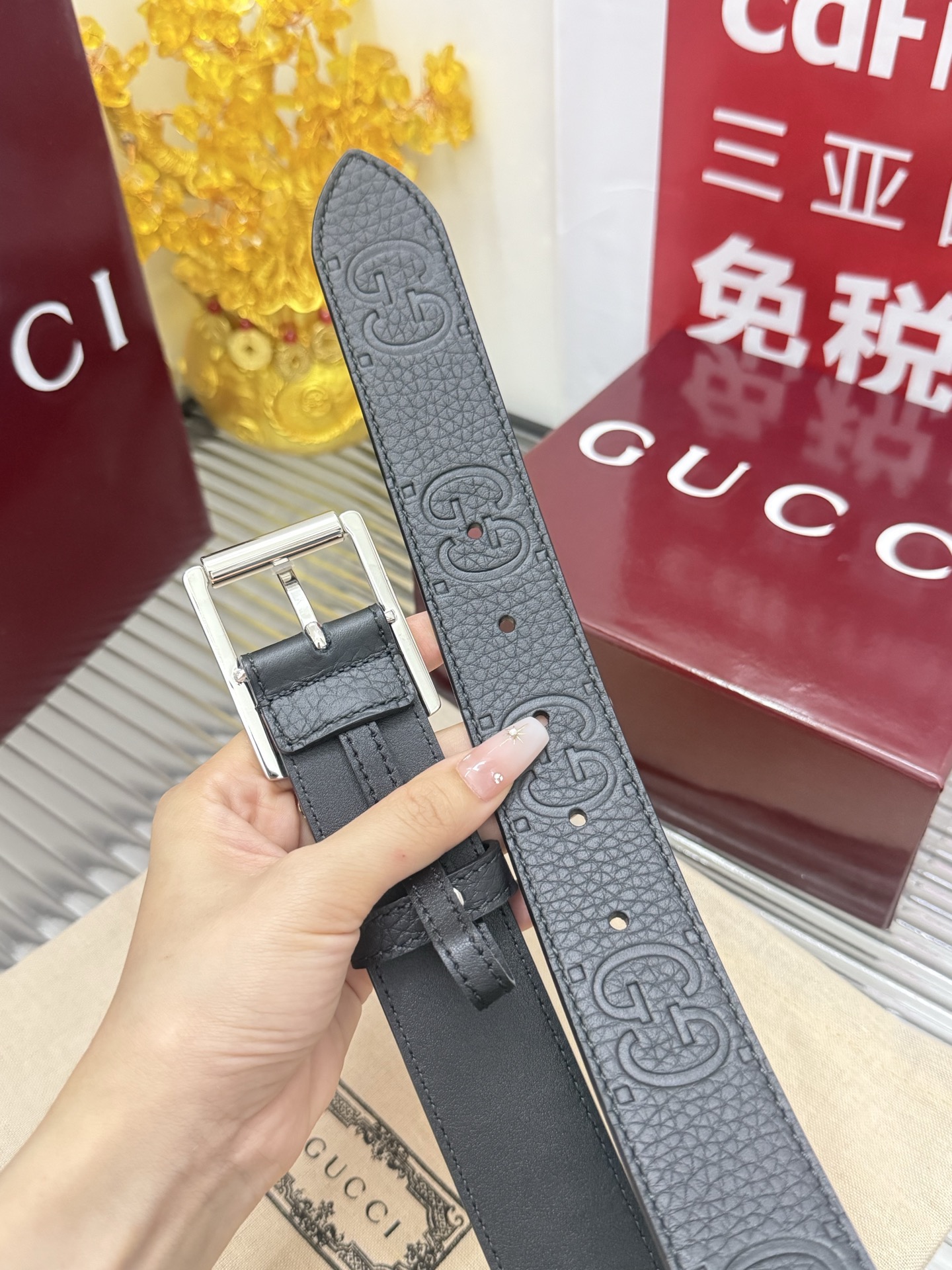 Gucci 宽度：𝟑 𝟱𝗰𝗺 古驰 Gucci « 配全套 原包装 » 针扣系列 进口小牛皮+精品纯钢五金扣 代购正货级 · 精细完美走线 细节 工整 高品质质量