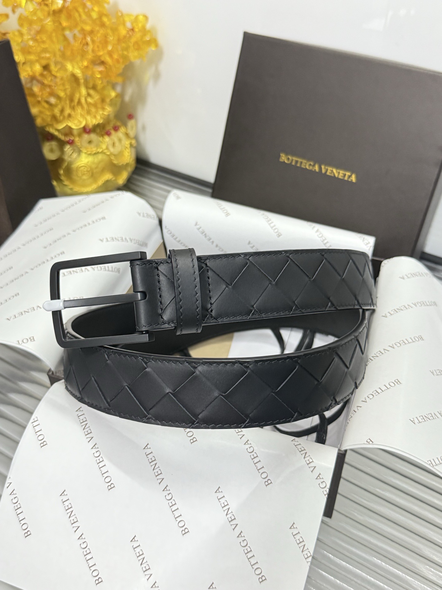 Bottega Veneta 宽度：𝟑 𝟱𝗰𝗺 葆蝶家 Bottega Veneta « 配全套 原包装 » 纯手工编织 进口 小牛皮+精品钨钢扣