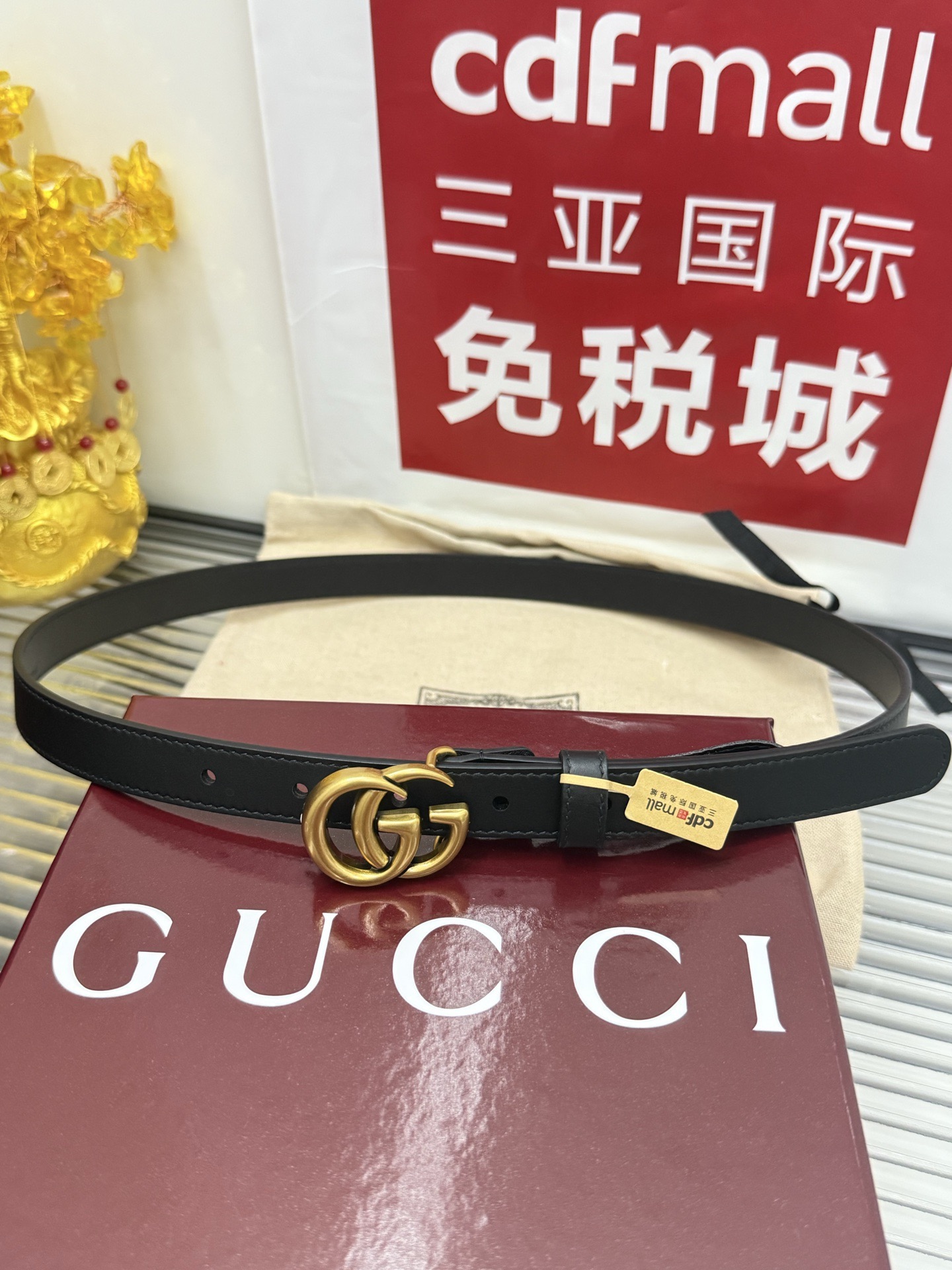 Gucci 宽度：𝟮 𝟬𝗰𝗺 古驰 Gucci « 配全套 原包装 » 官网小红薯 版 进口小牛皮+精品纯铜五金扣