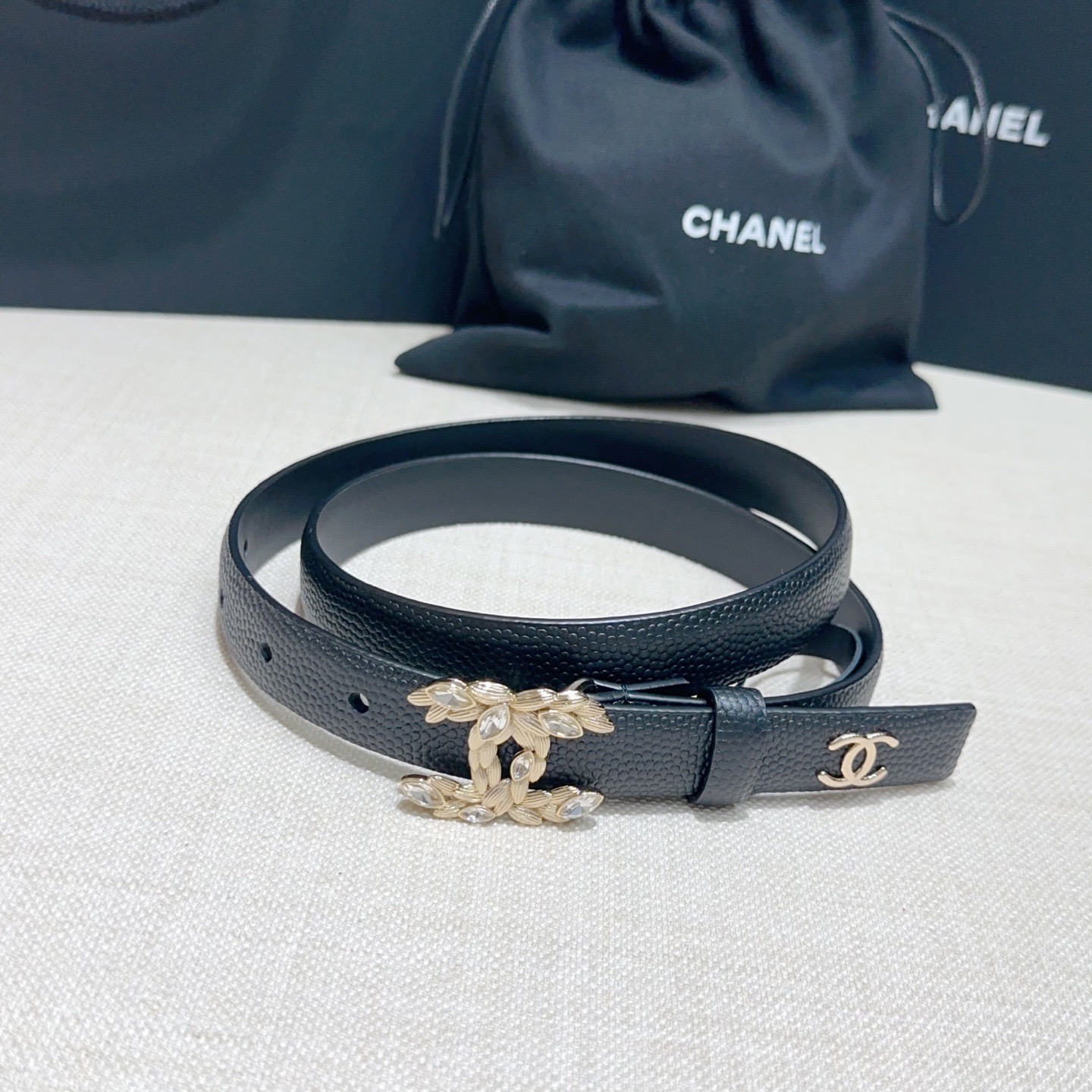 Chanel 宽度：𝟮 𝟬𝗰𝗺 香奈儿 CHANEL « 配全套 原包装 » 进口 小牛皮鱼子纹+精品纯铜五金扣 对版开模/做工细节 对版钢印