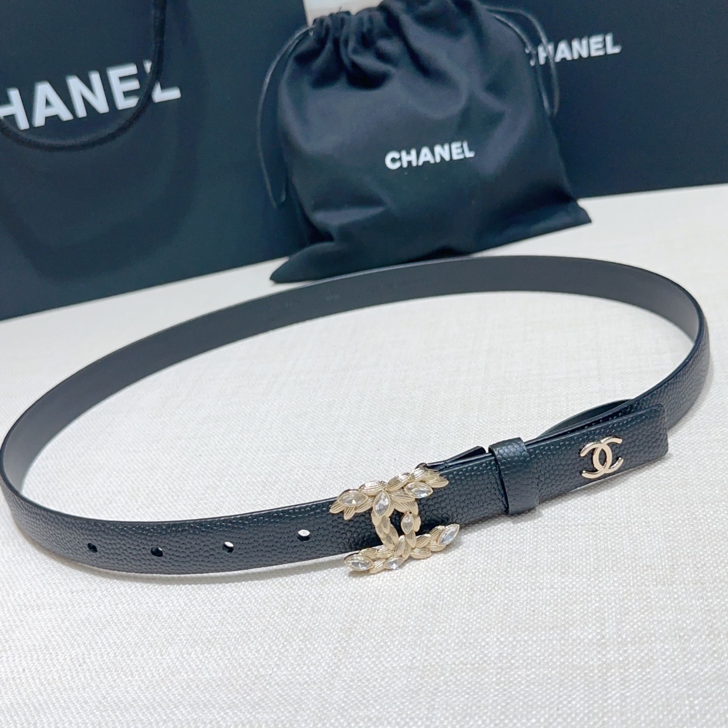 Chanel 宽度：𝟮 𝟬𝗰𝗺 香奈儿 CHANEL « 配全套 原包装 » 进口 小牛皮鱼子纹+精品纯铜五金扣 对版开模/做工细节 对版钢印