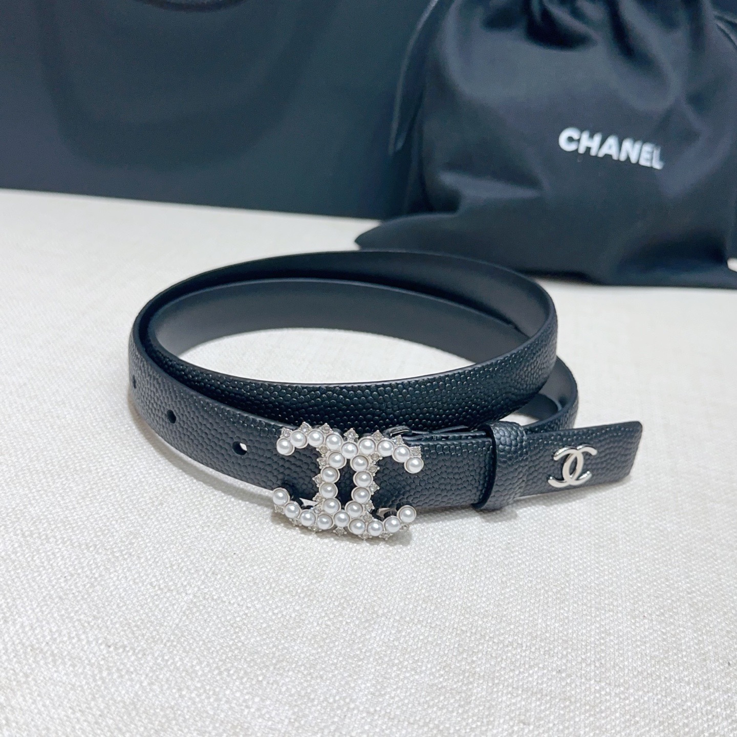 Chanel 宽度：𝟮 𝟬𝗰𝗺 香奈儿 CHANEL « 配全套 原包装 » 进口 小牛皮鱼子纹+精品纯铜五金扣 对版开模/做工细节 对版钢印