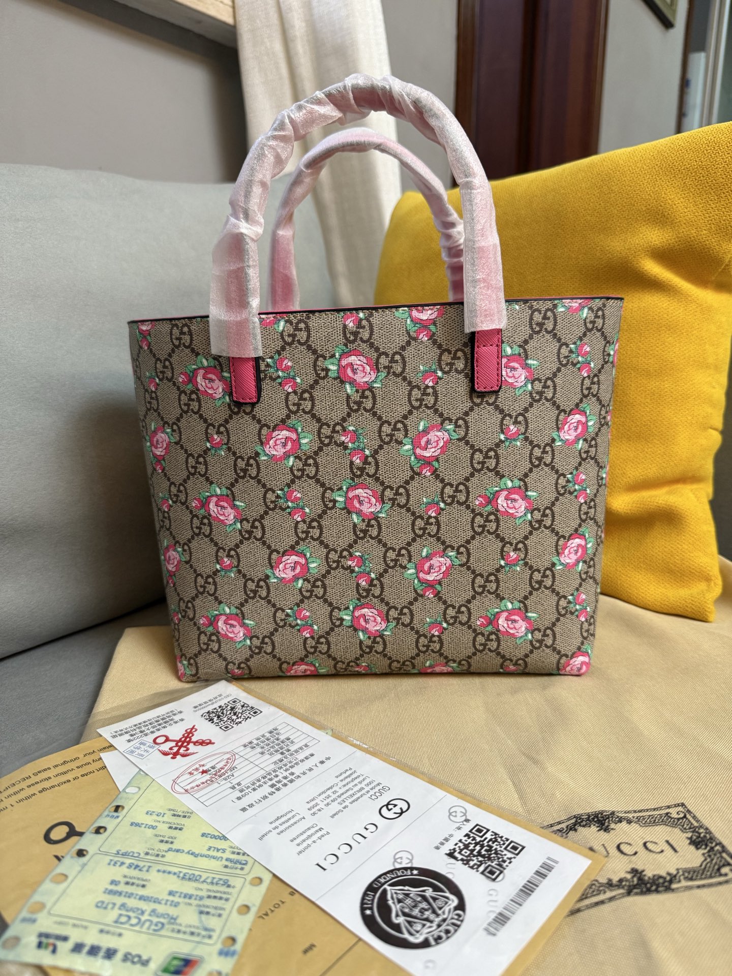 Bolso tote de rosa roja, medidas: 20*21*10, embalaje: bolsa de polvo