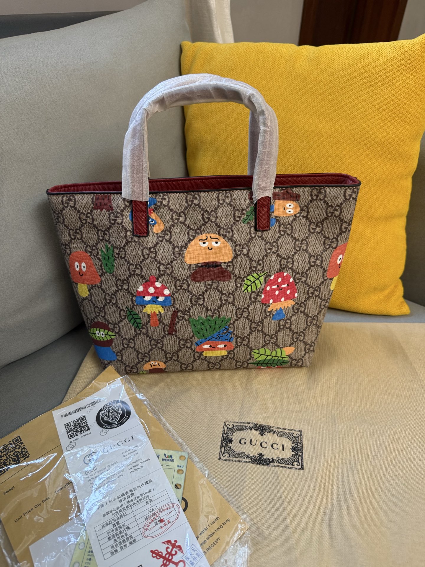 Bolso tote de champiñón, medidas: 20*21*10, embalaje: bolsa de polvo