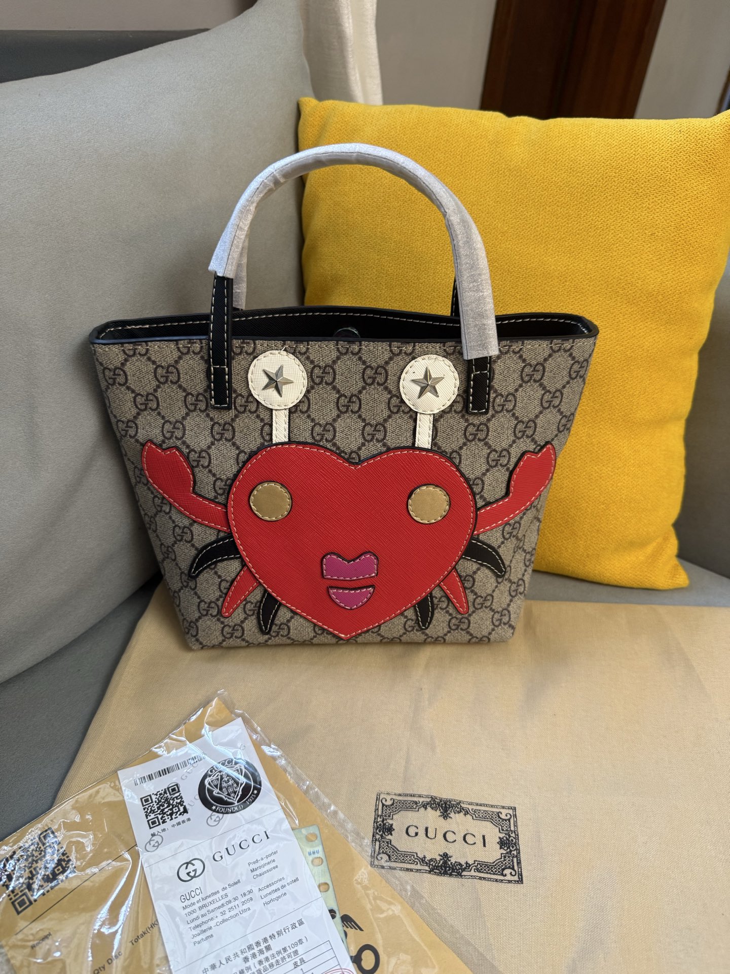 Bolso tote de cangrejo Tamaño: 20*21*10 Empaque: bolsa de polvo