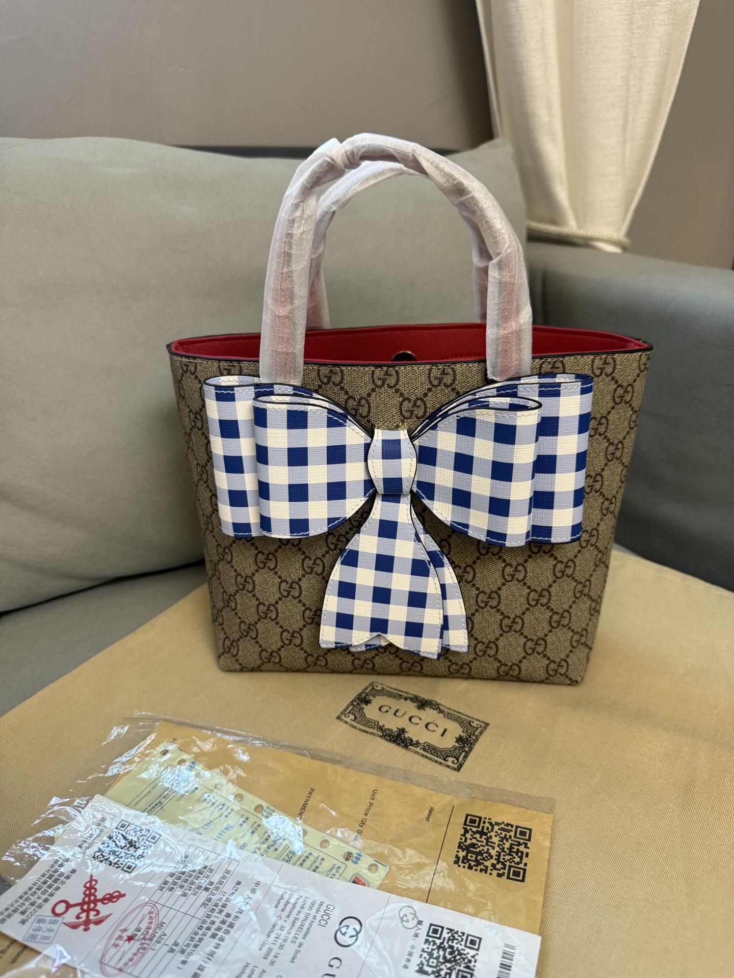 Bolso tote azul mariposa Tamaño: 20*21*10 Empaque: bolsa de polvo