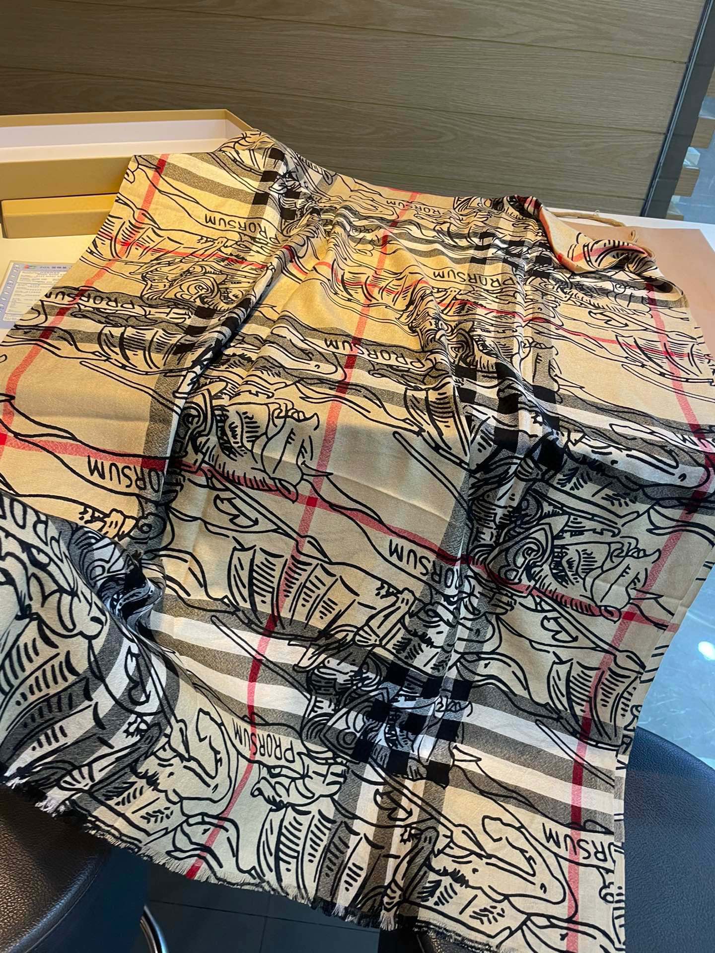 博柏利 Burberry 传世高定桑蚕丝丝巾围巾 #5B3B4792 8