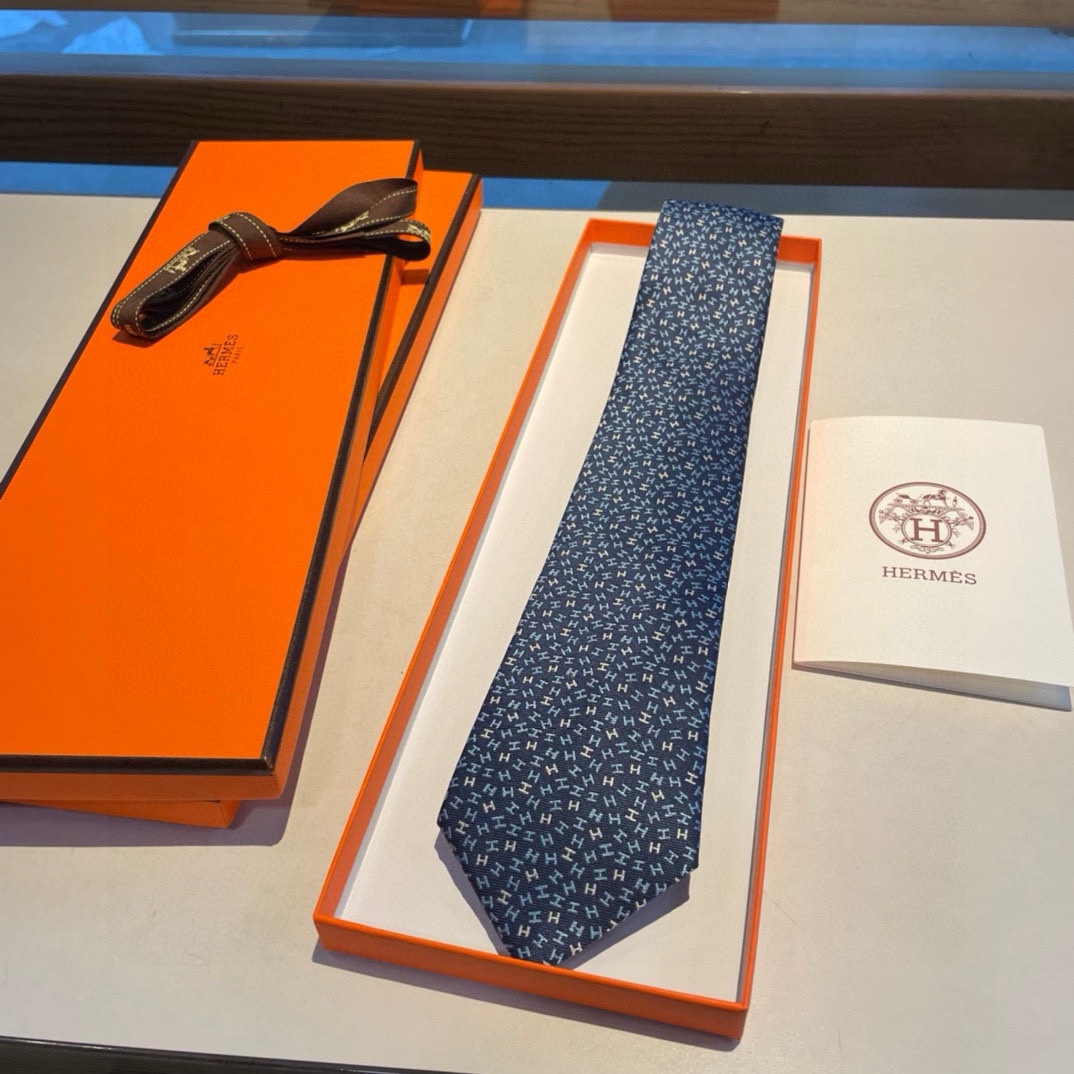 配包装爱马仕男士新款领带系列让男士可以充分展示自己个性100%顶级斜纹真丝手工定制