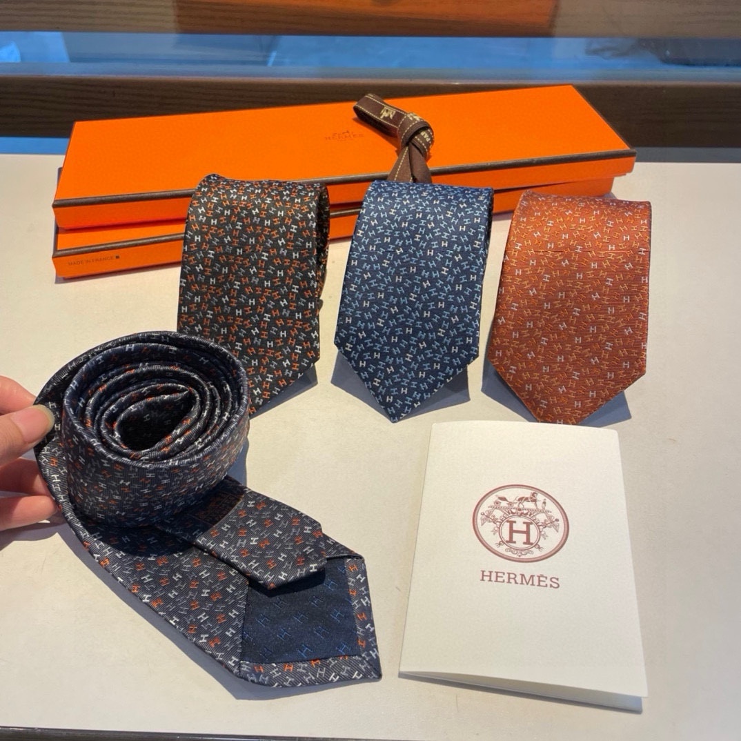 zbdbs配包装 爱马仕男士新款领带系列，让男士可以充分展示自己个性。A00%顶级斜纹真丝手工定制‼
