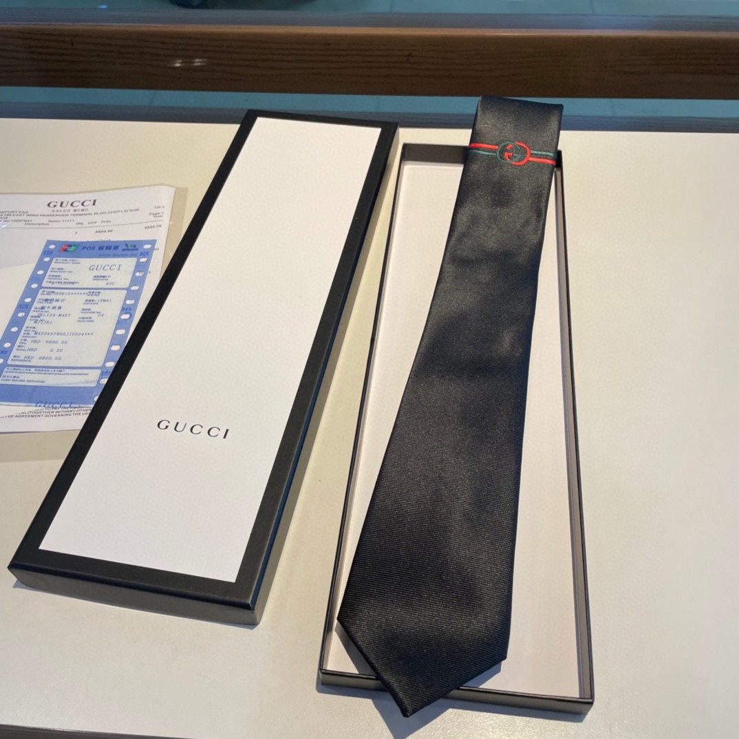 特价配包装G家专柜新款GG标识领带男士领带稀有采用经典小GLOGO提花展现精湛手工与时尚优雅的理想选择这