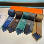 Hermes Tie Printing Men Silk