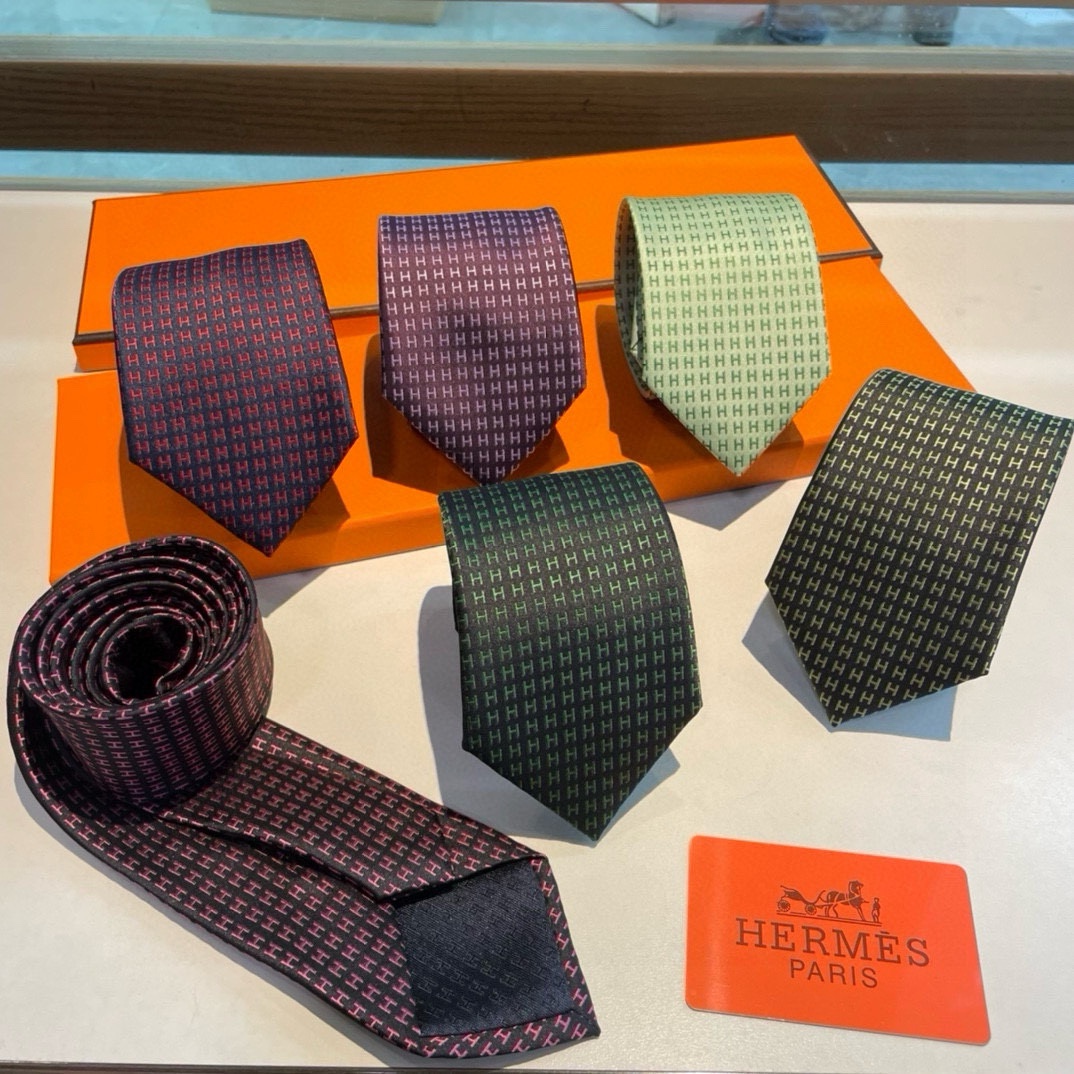 Hermes Tie Men Silk