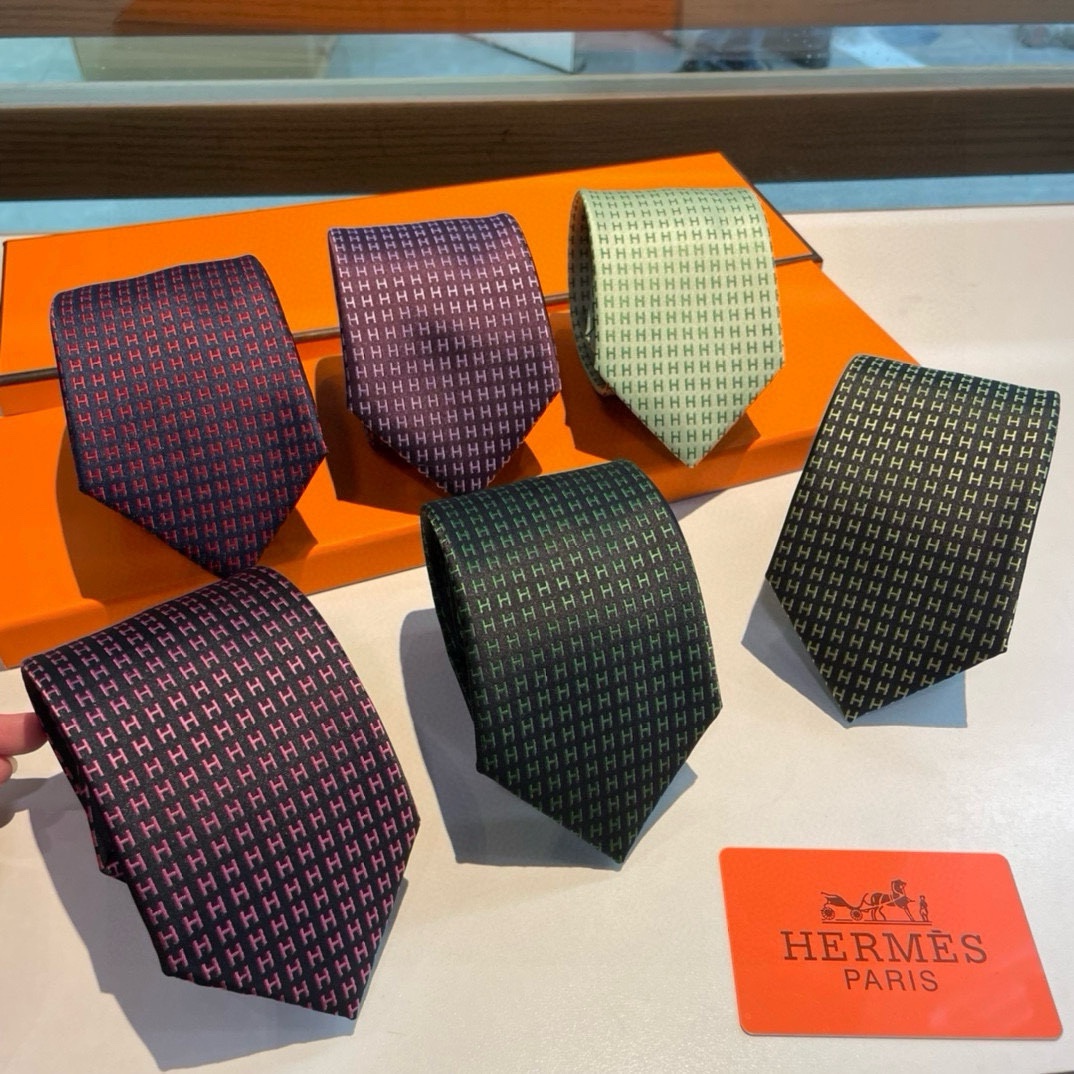 Hermes Tie Men Silk