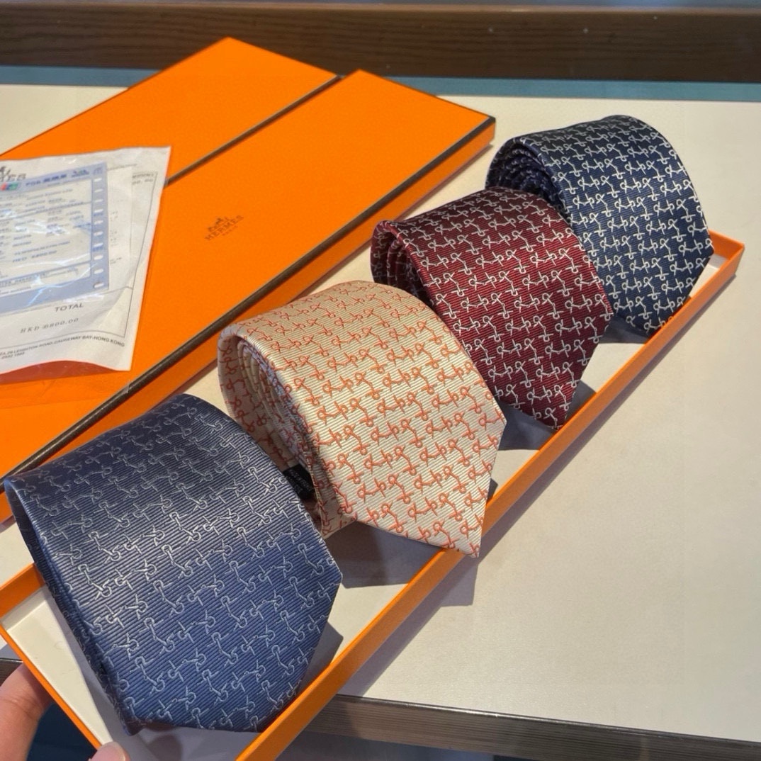 Hermes Tie Men Silk