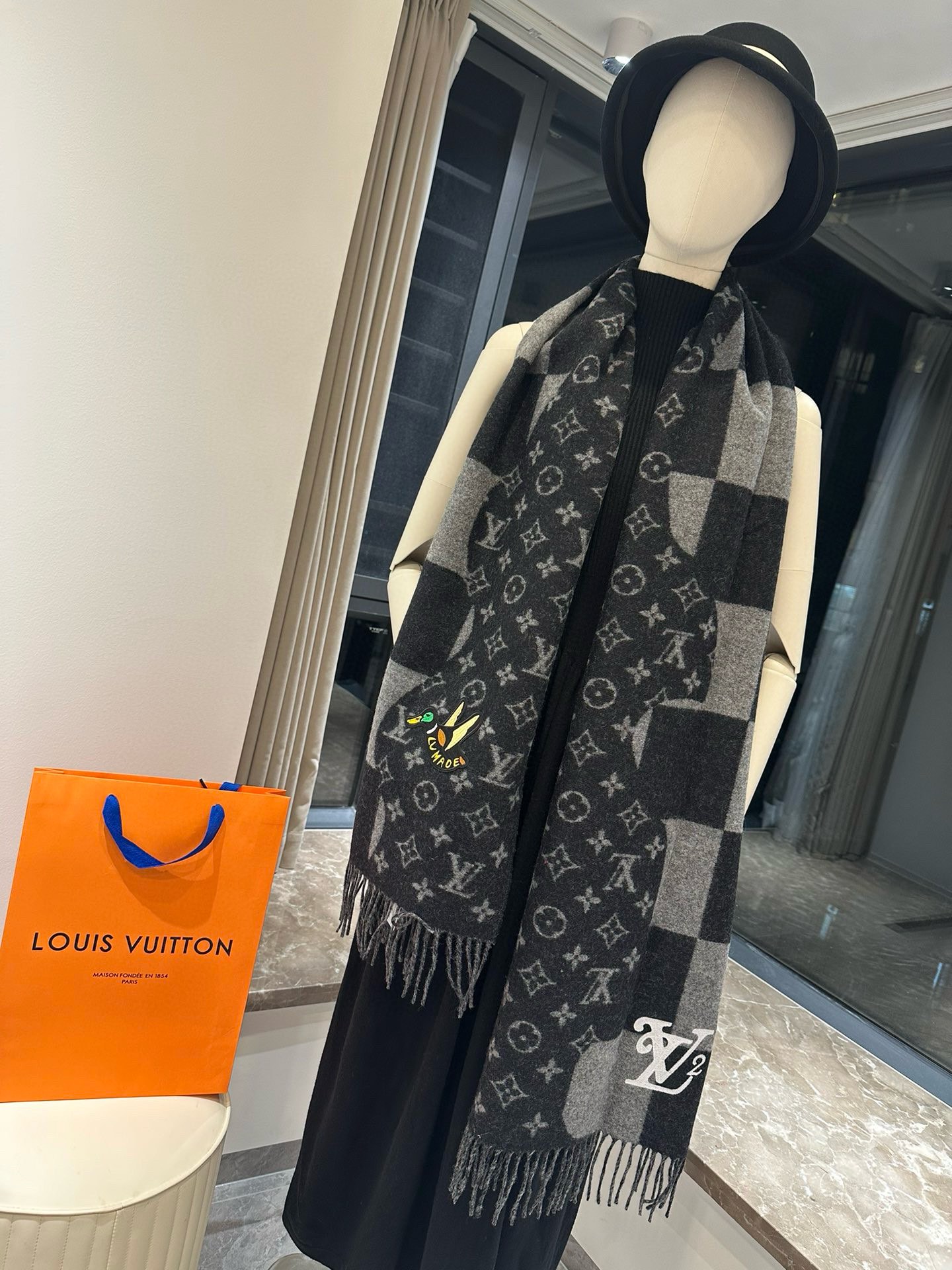 Louis Vuitton Szalik Hafty Kobiety Mężczyźni Kaszmir Fashion