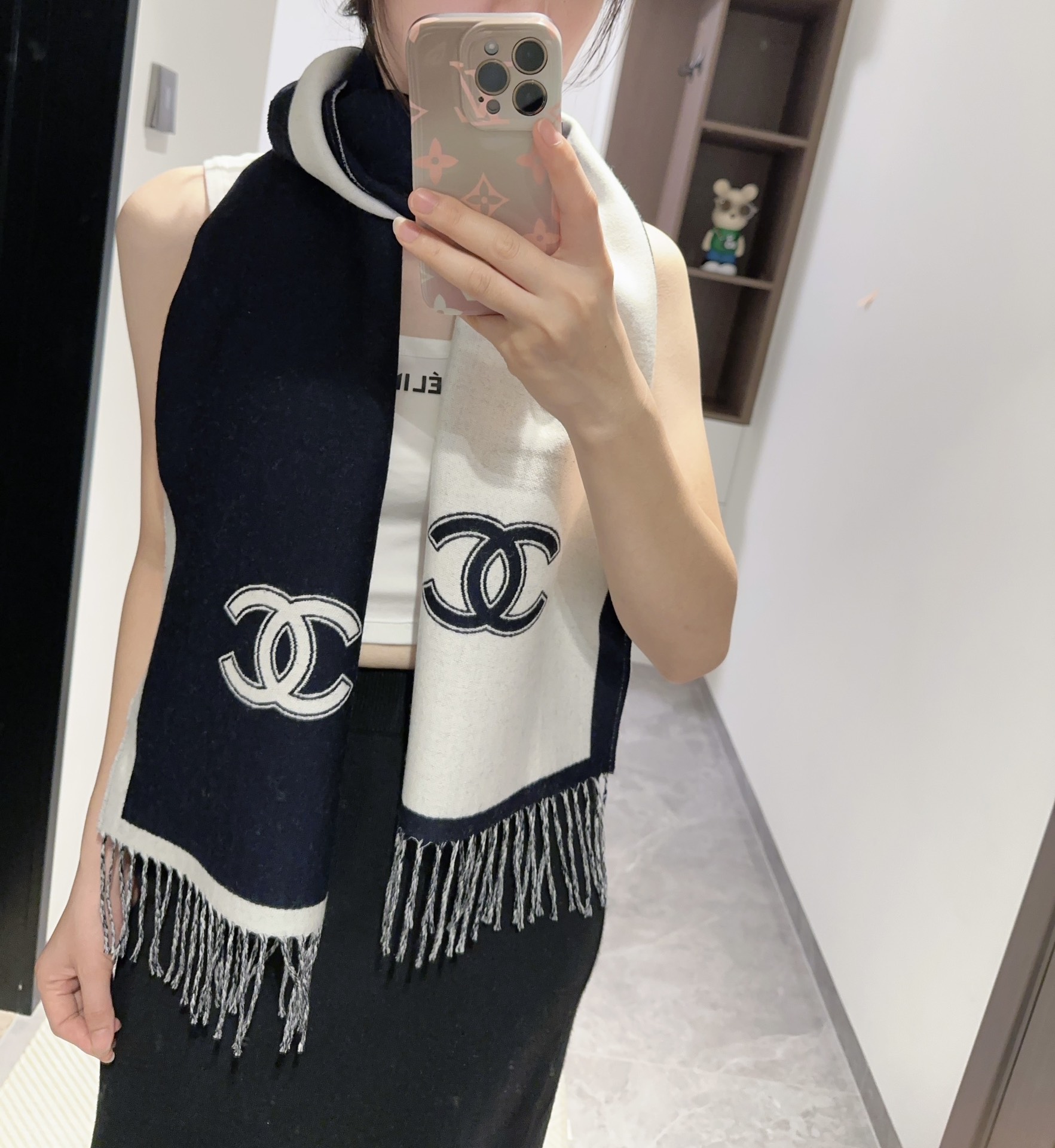 CHANEL香奈儿24B三色齐2024新款羊毛围巾原版工艺专柜购入打版1:1复刻商标吊牌齐全️