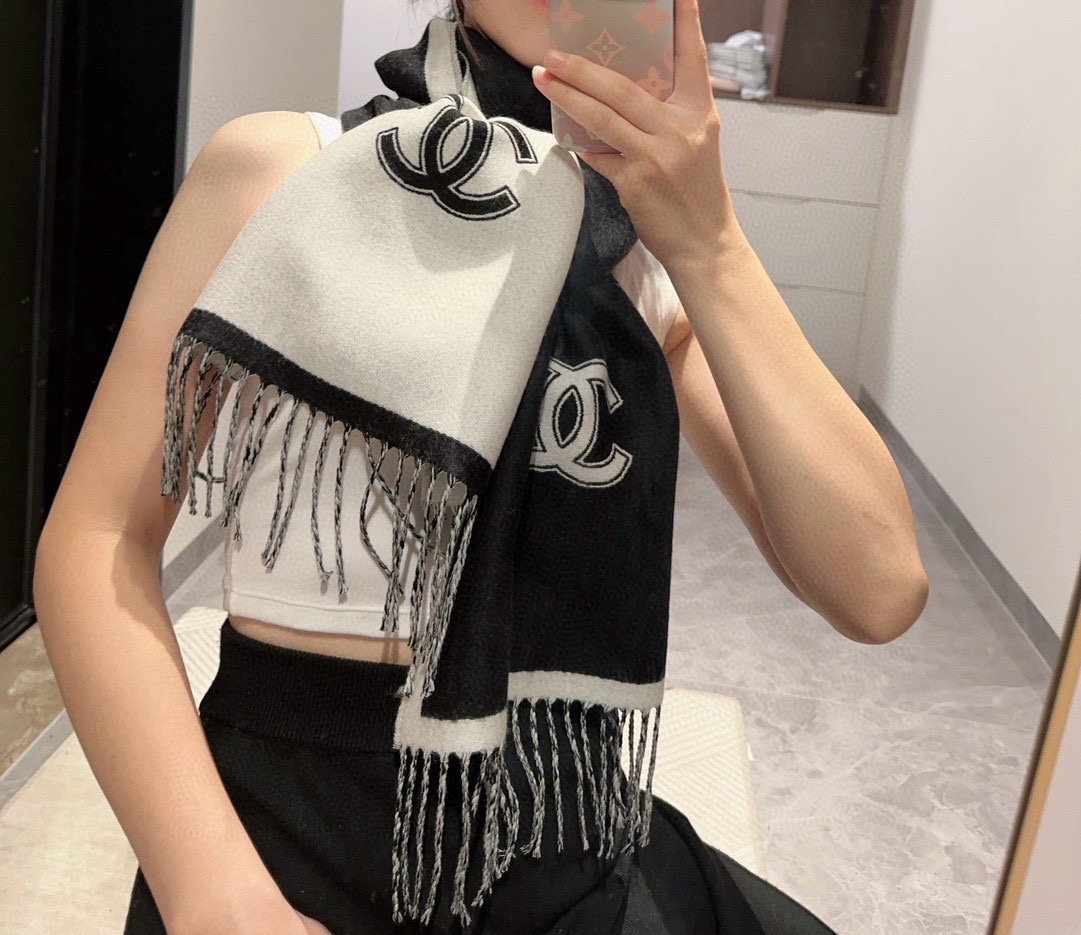 CHANEL香奈儿24B三色齐2024新款羊毛围巾原版工艺专柜购入打版1:1复刻商标吊牌齐全️