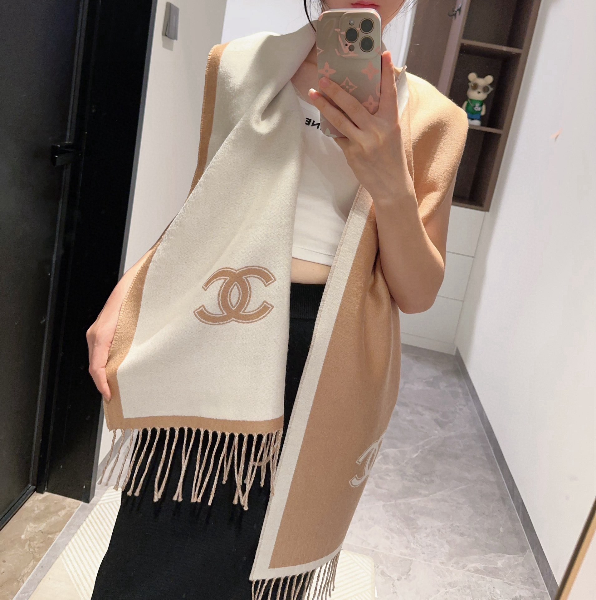 CHANEL香奈儿24B三色齐2024新款羊毛围巾原版工艺专柜购入打版1:1复刻商标吊牌齐全️