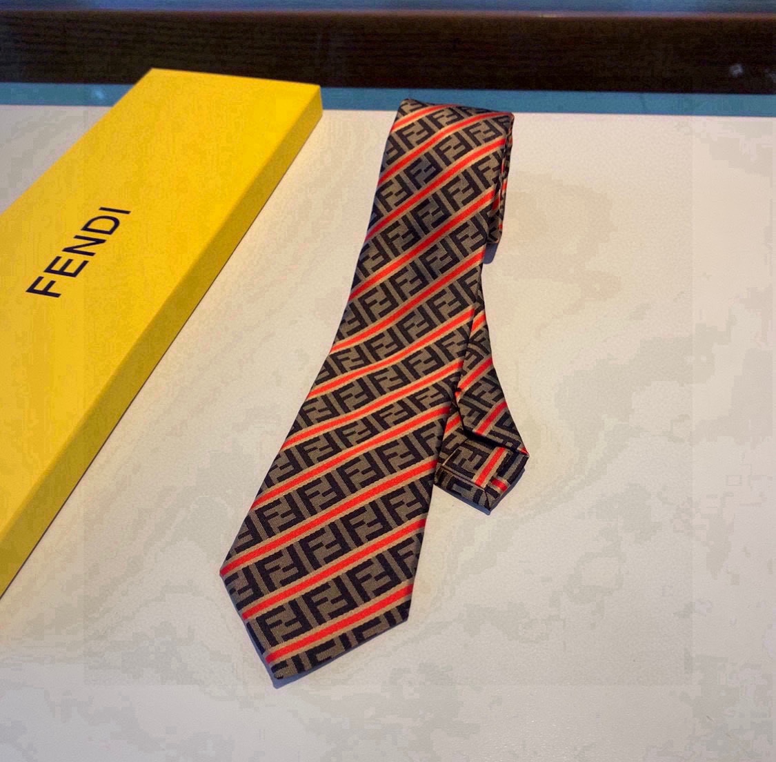 Fendi Explosive Silk Tie: Elegance for Men with Fine Hand and Fashion - 图片 6