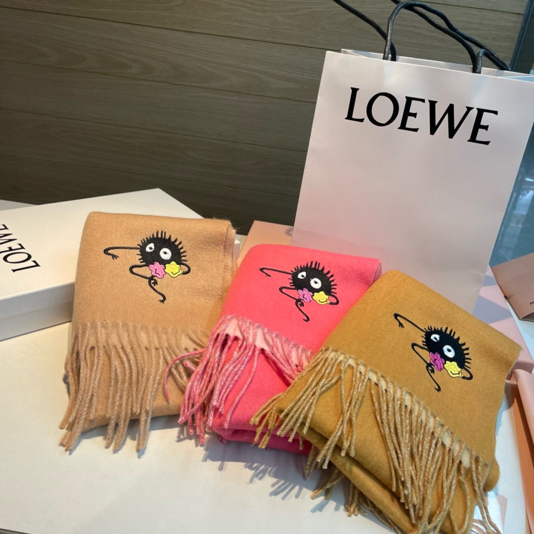 [Loewe Scarves]Double sided small virus series [Loewe