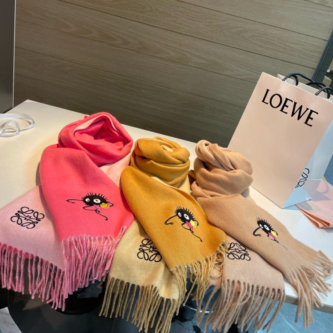[Loewe Scarves]Double sided small virus series [Loewe