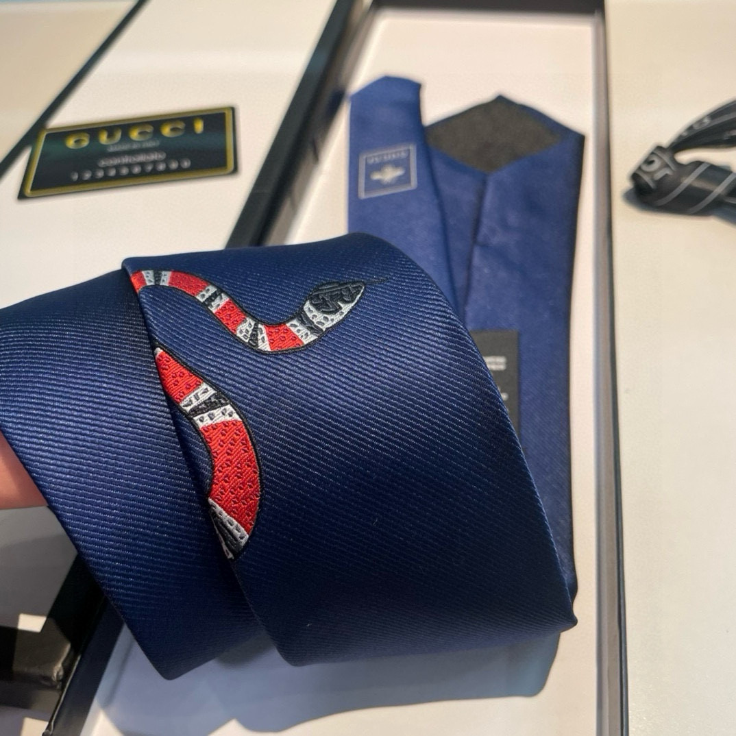 Luxurious G-Men’s Tie Series with Rare Animal Embroidery for Elegant Fashion Combination - 图片 6
