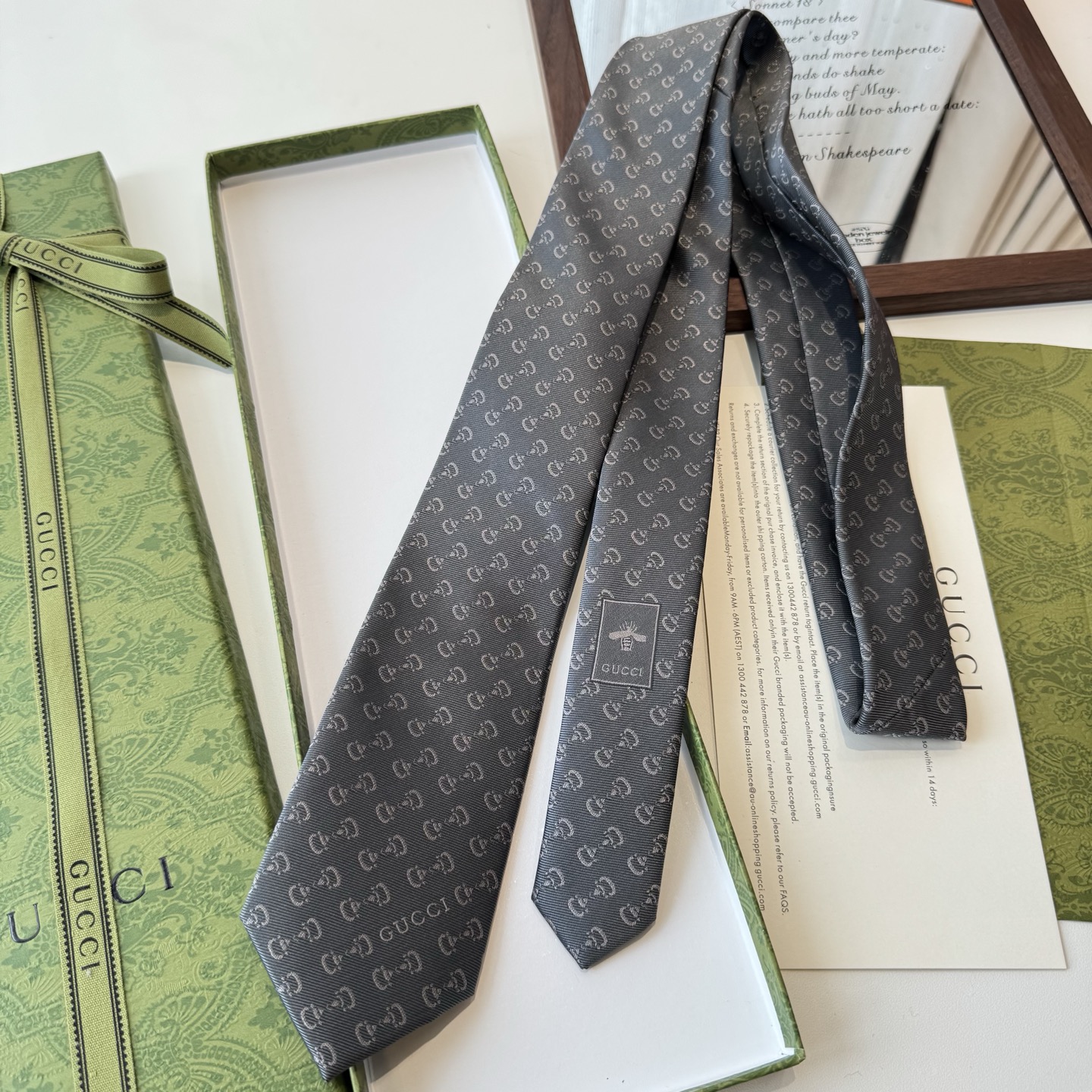 特价特 G家专柜新款【GG标识领带】男士领带👔👔，稀有采用经典小G LOGO提花展现精湛手工与时尚优雅的