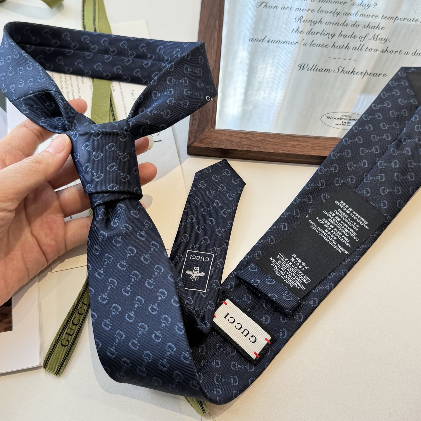 特价 特 G家专柜新款【GG标识领带】男士领带👔👔，稀有采用经典小G LOGO提花展现精湛手工与时尚优雅